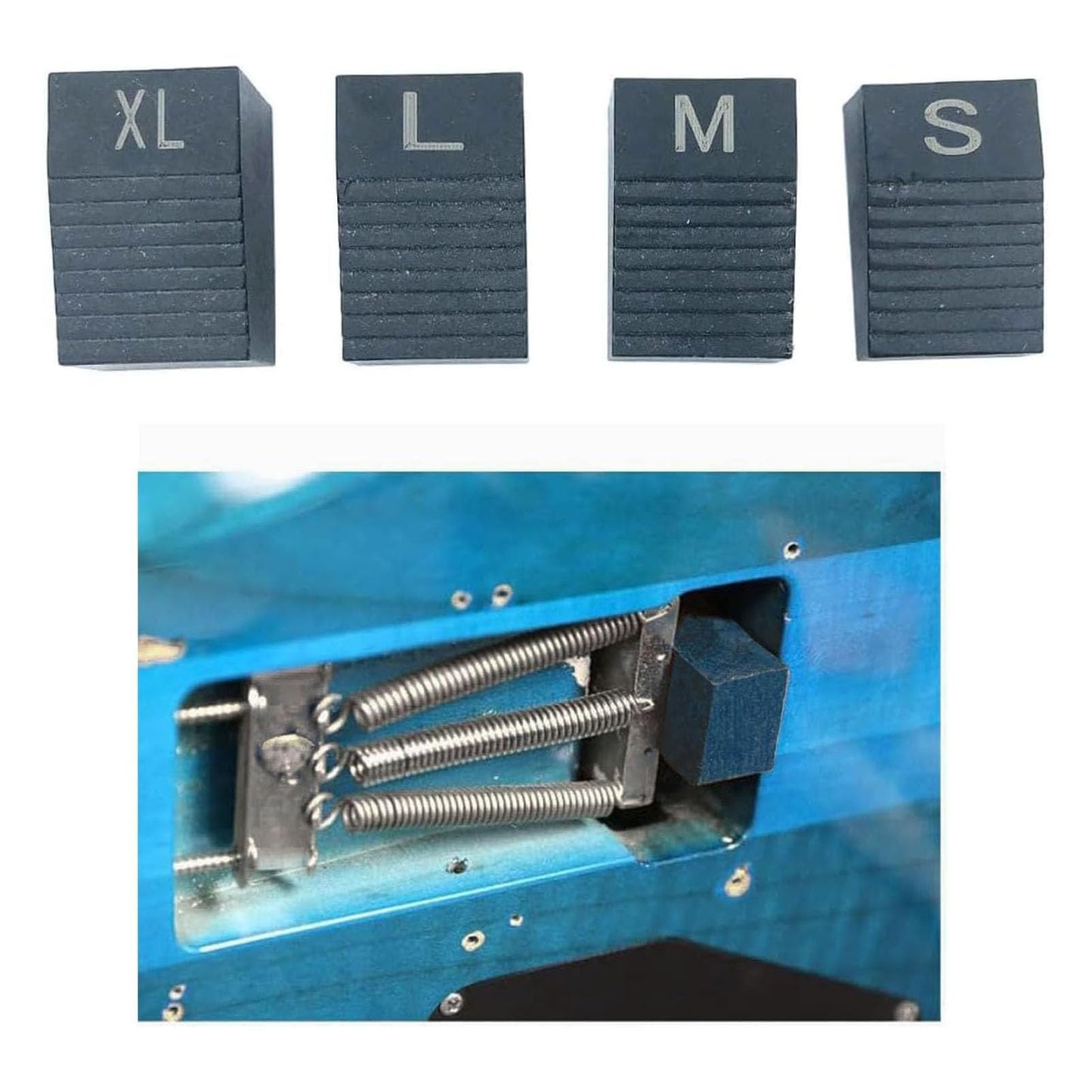 TUOREN Guitar Floating Tremolo Set Up Blocks Slider Set, Intonation Adjuster and Tremolo Bridge Shim Compatible with Floyd Rose Electric Guitar Accessories, Guitar Luthier Tool Set 1/4" - 3/4"