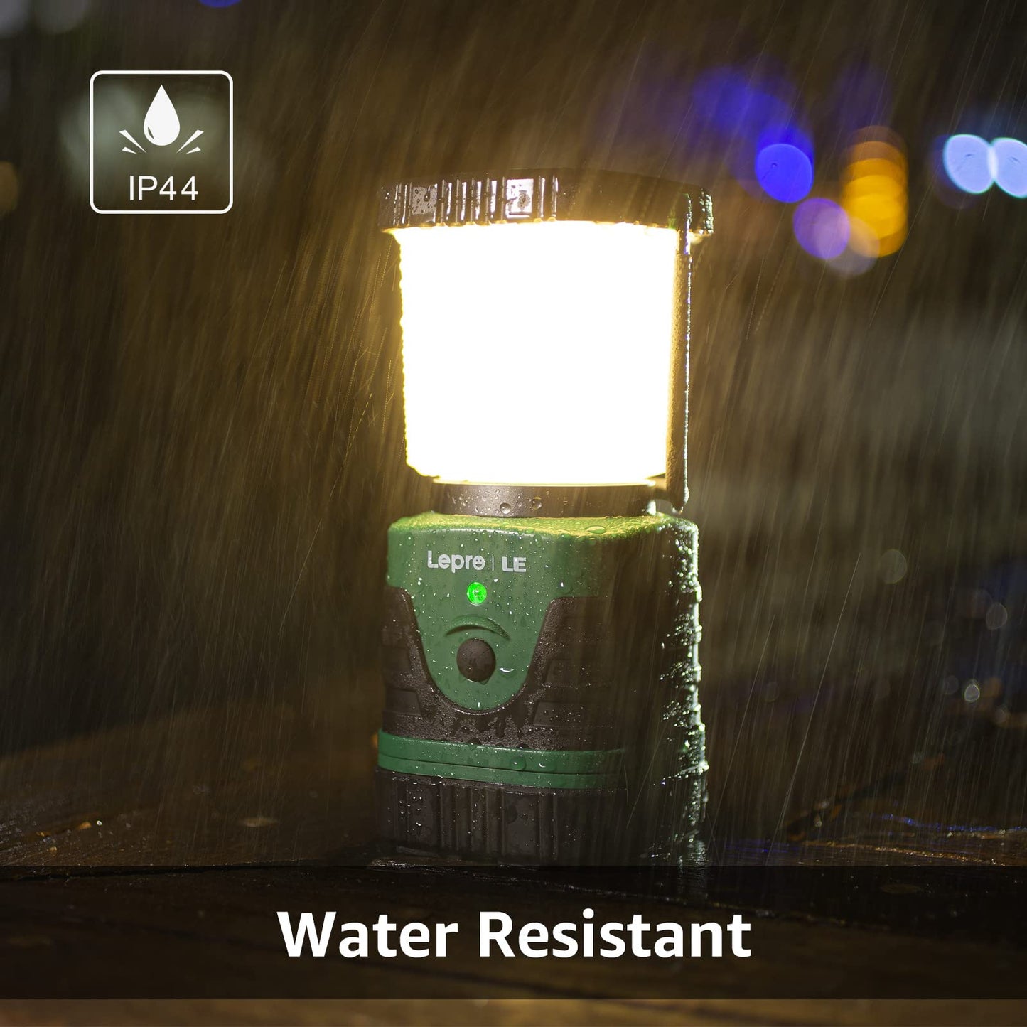 Lepro LED Camping Lantern Rechargeable, 1000LM, 4 Light Modes, 2 Pack, 4400mAh Power Bank, IP44 Waterproof, Lantern Flashlight for Hurricane Emergency, Hiking, Home and More, USB Cable Included