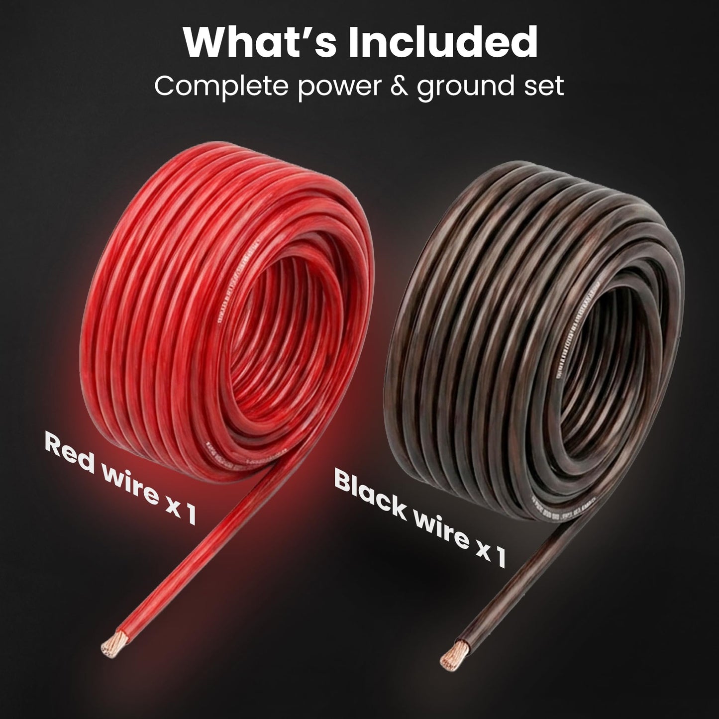 GEARit 8 Gauge Wire, for Automotive Power/Ground, Battery Cable, Car Audio, RV, Amp, CCA, Automotive Wire, Amp Kit, Battery Cables, Wiring Kit, (25 feet Each- Black/Red)