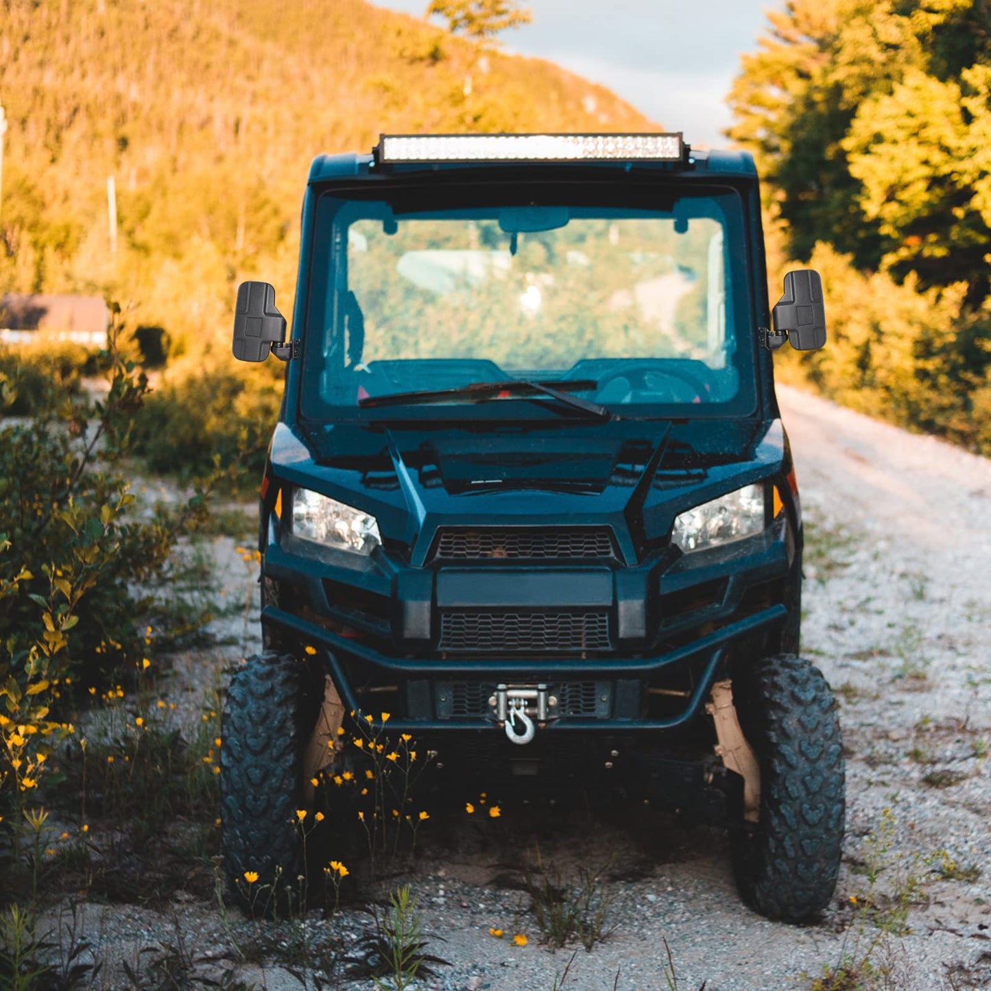 OFIG Ranger Side Mirrors, Break Away UTV Side Mirrors Compatible With Pro-Fit 2015-2026 Polaris Ranger General Can Am Defender Maverick Trail