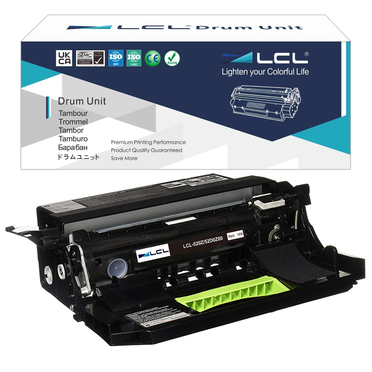 LCL Comaptible Drum Unit for Lexmark 520Z 52D0Z00 (1-Pack Black) for Lexmark MX710 MX710DE MX710DHE MX717DE MX718D MX711 MX711DE MX711DHE MX810DE MX811DE MX812DE MS810N MS811N MS812DN MS710dn MS711dn