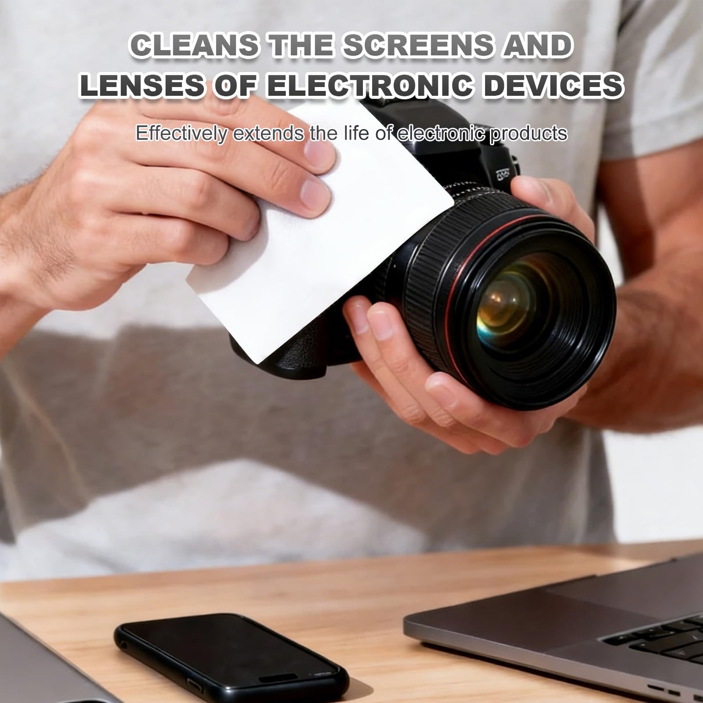 Synvicovan Lint Free Cleanroom Wipers 12"x12"(150 Pcs, 140GSM) Double Knit 100% Polyester Reusable and Washable Cleaning Cloths with Ultra-fine Filaments, Laser Sealed Edge Ultra-Soft Wipers