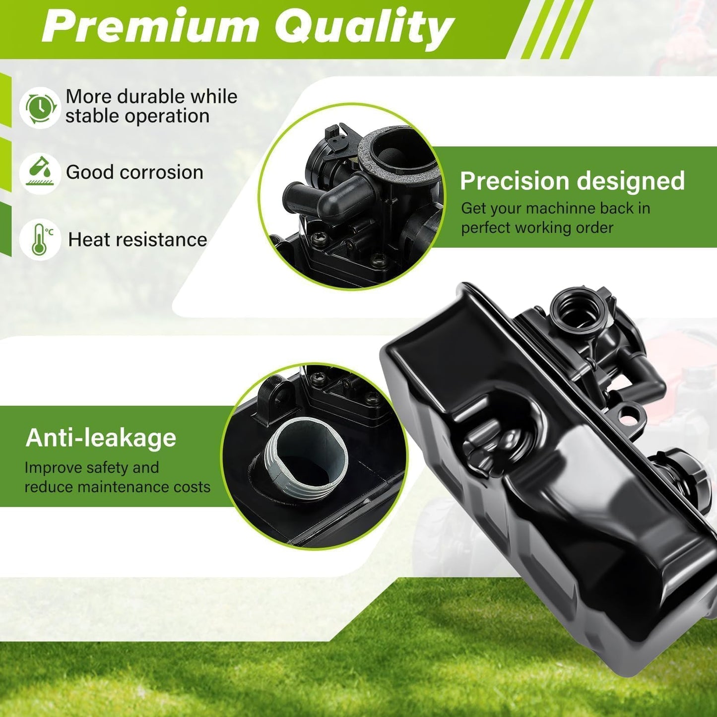 Motofoal 795477 Carburetor and 494406 498809 Fuel Tank Replacement for Briggs & Stratton 795469 794147 699660 794161 498811 Carb
