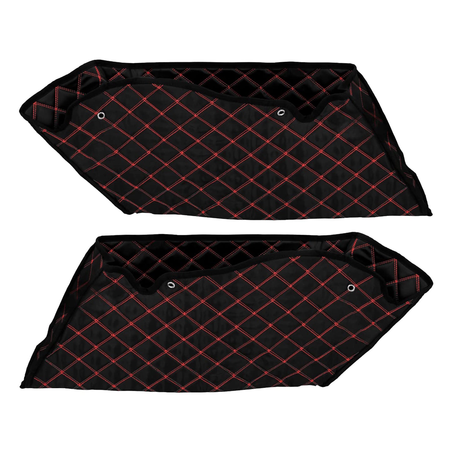 HDBUBALUS Stretched Saddlebag Liners Inserts Compatible with Harley 2014-2023 1 Pair (Red Stitching, for 4'' Saddlebag)