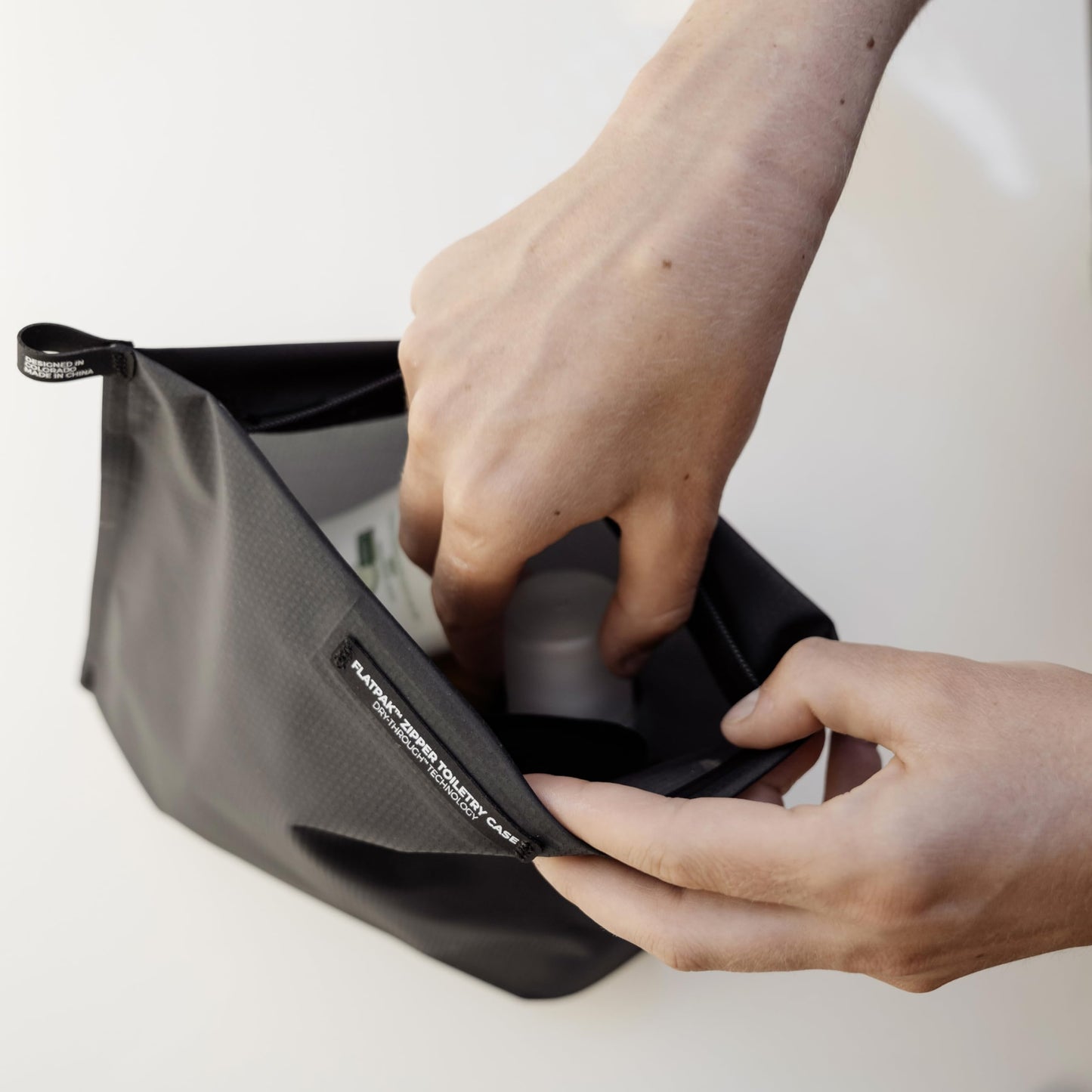 Matador Zipper Toiletry Case - Leakproof & Water Resistant Pouch Bag, Hanging Toiletry Bag with Flat Bottom Design, Travel Pouch for Toiletries, Makeup, Cosmetics, Home Office