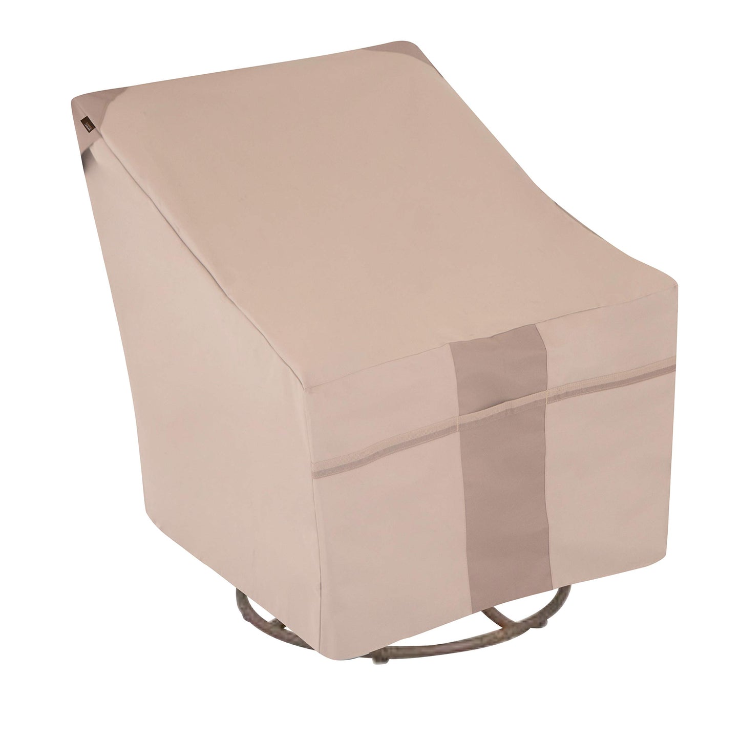 Modern Leisure 2972 Monterey Swivel Patio Lounge Chair, Outdoor Furniture Cover (37.5 L x 39.25 W x 38.5 H inches) Water-Resistant, Beige