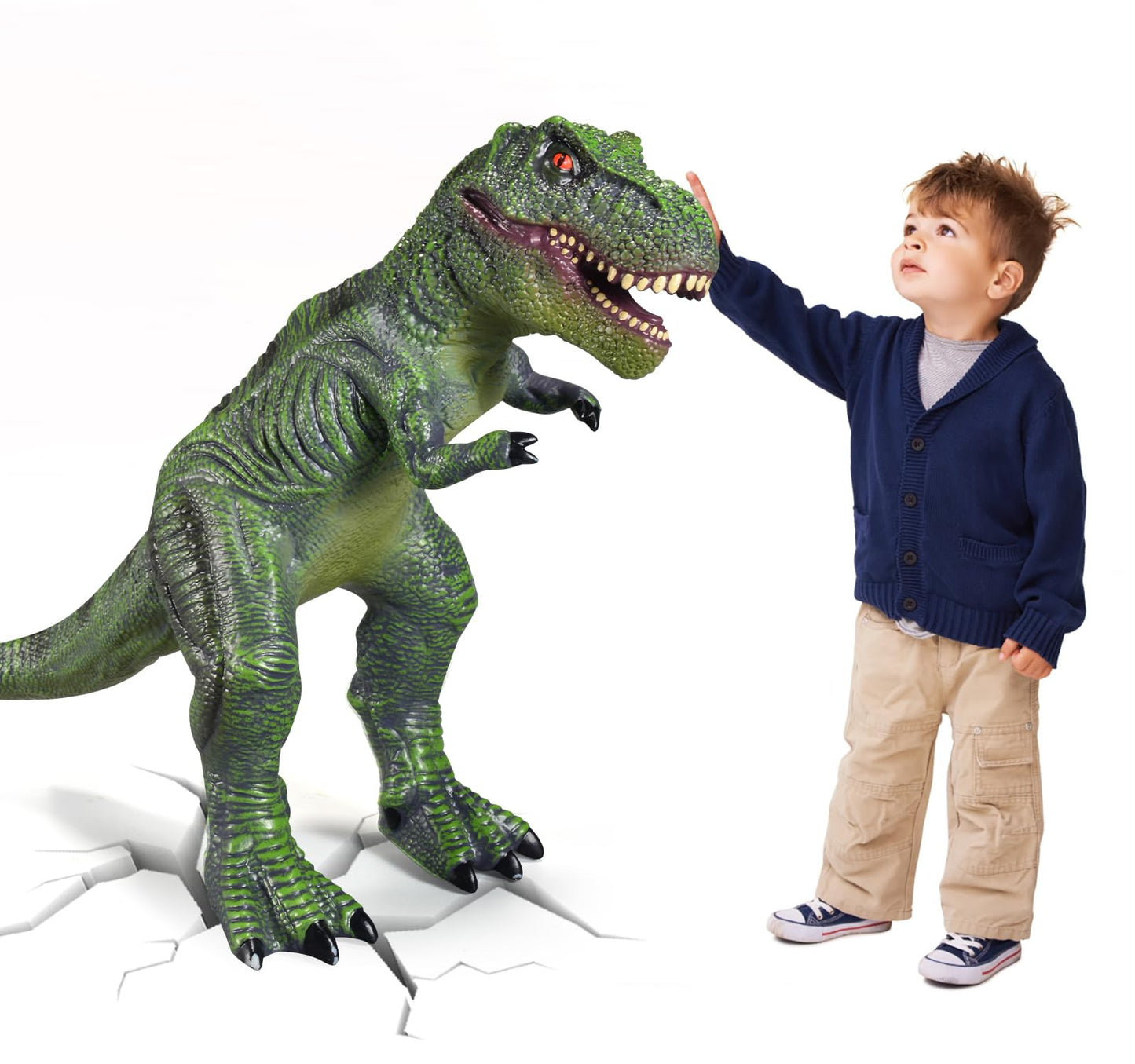 Large Dinosaur Toys- 28" Tyrannosaurus Rex Soft Dinosaur Toys for Kids 3-5, Big Inflatable Dinosaur for Boys Girls, Toddler Dinosaur Party Favors
