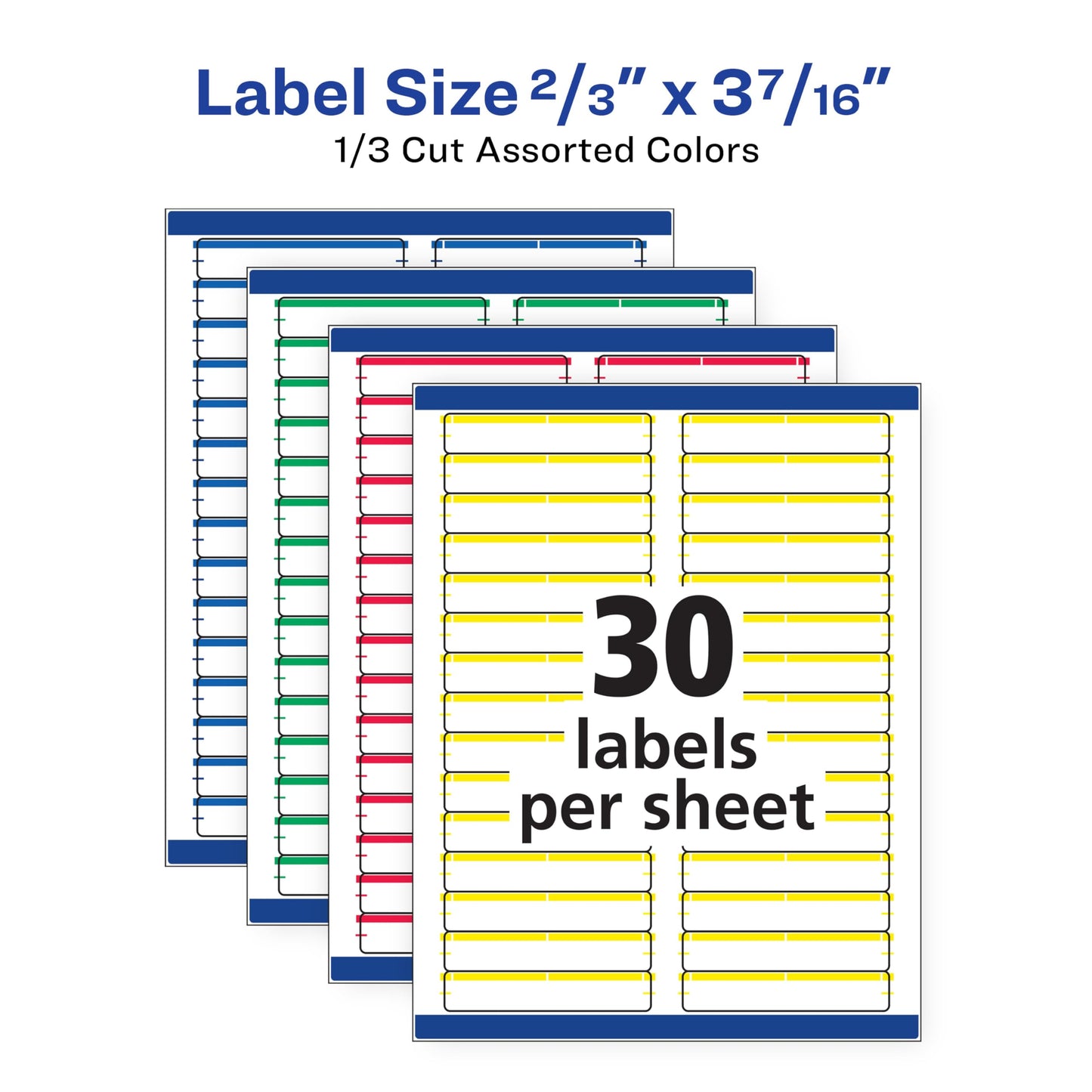 Permanent TrueBlock File Folder Labels with Sure Feed