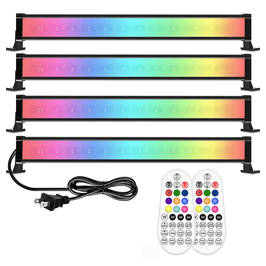 MEIKEE 25W RGBW Wall Washer Light, Color Changing RGB Strip Light Bar, IP66 Waterproof Outdoor LED Stage Lights for Christmas Halloween Decoration 4 Pack