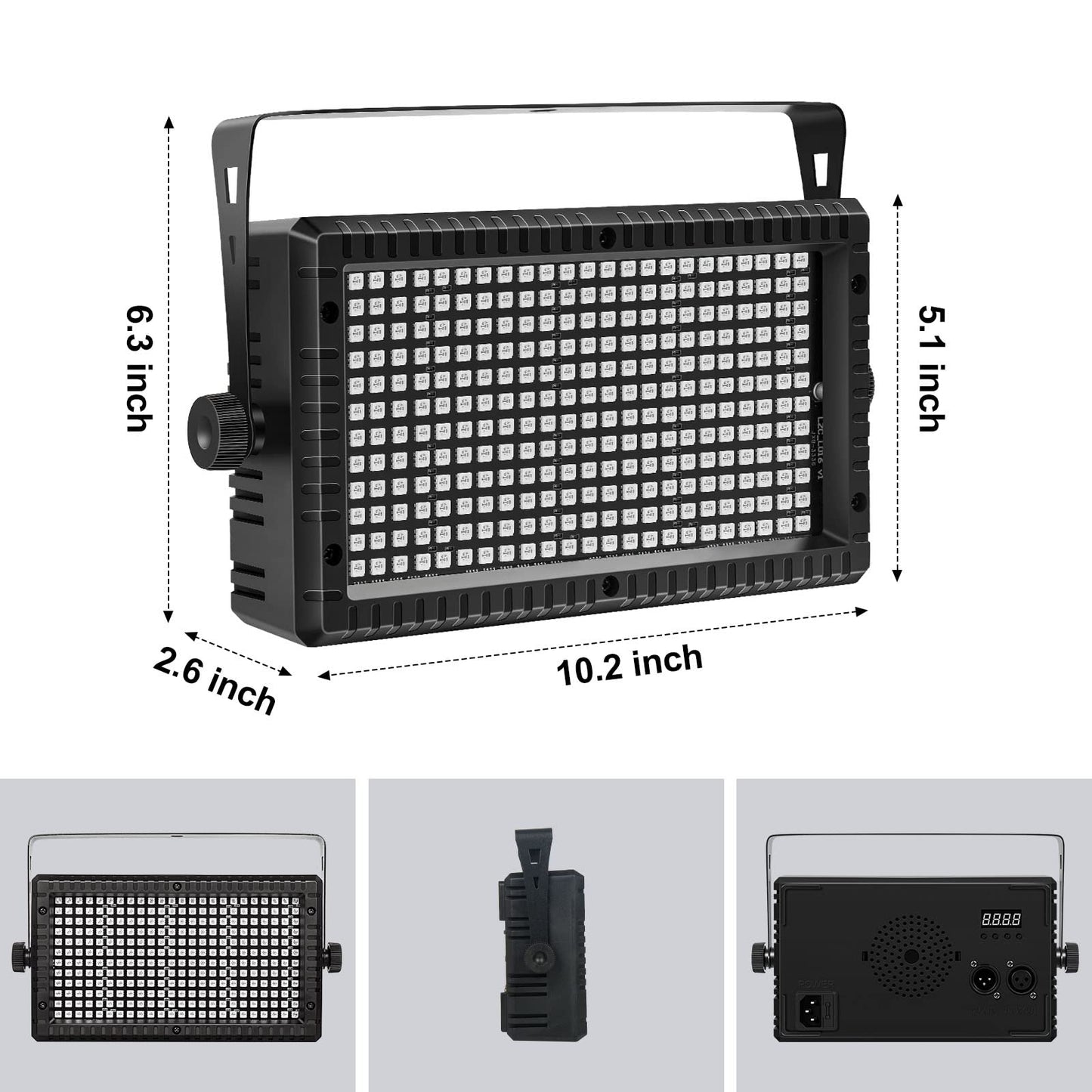 ZKYMZL Strobe Light 288pcs RGB 3-in-1 LED Stage Lights DJ Lights DMX Lighting with Remote Control & Sound Activated for Event Concert Party Church Wedding Club... (1 pack)