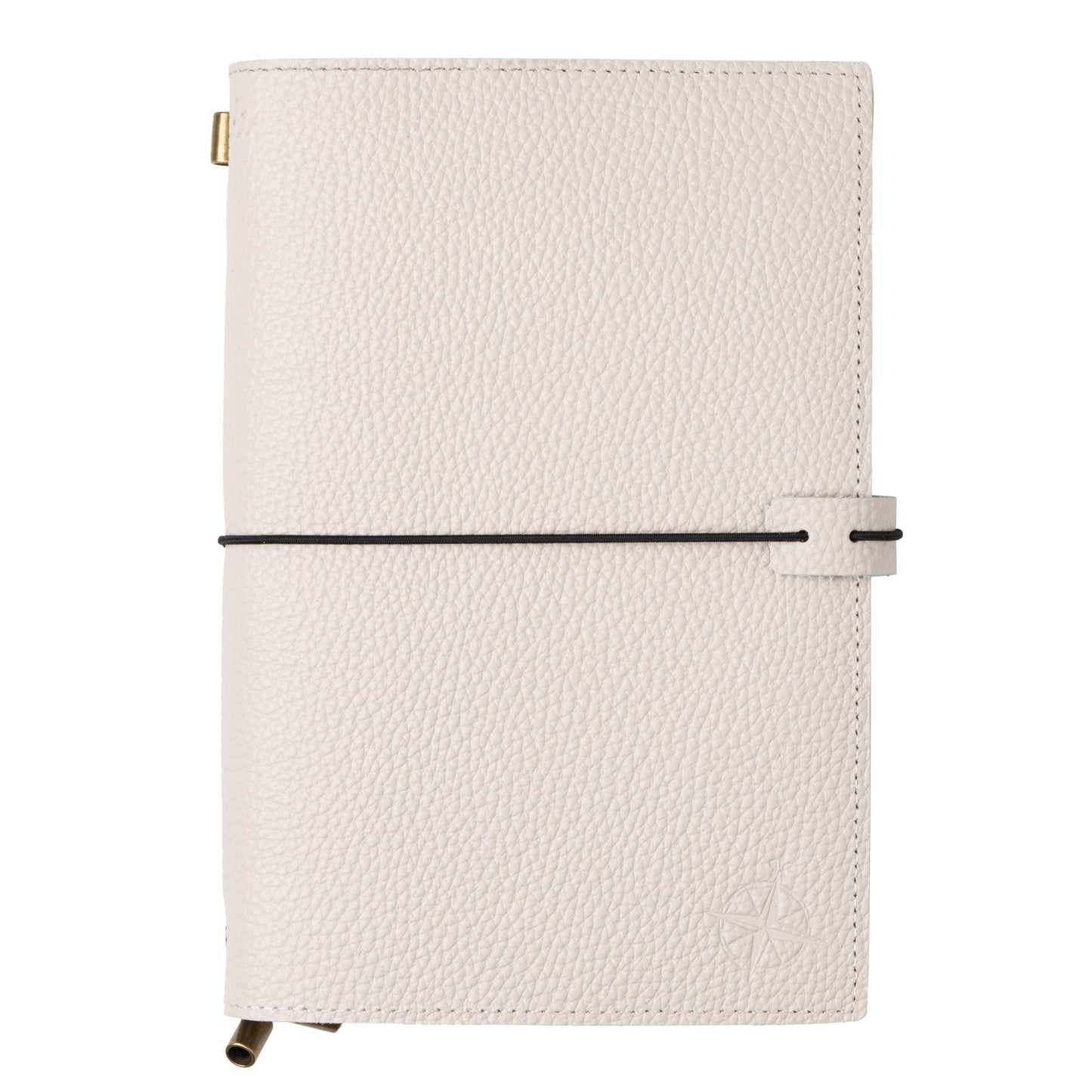 Wanderings A5 Travelers Notebook with Pockets, Oat Colour - Genuine Leather Journal, 6" x 8.7" (15 x 22cm), Refillable Travel Journal to Capture All Life's Adventures, 120 GSM Blank Inserts