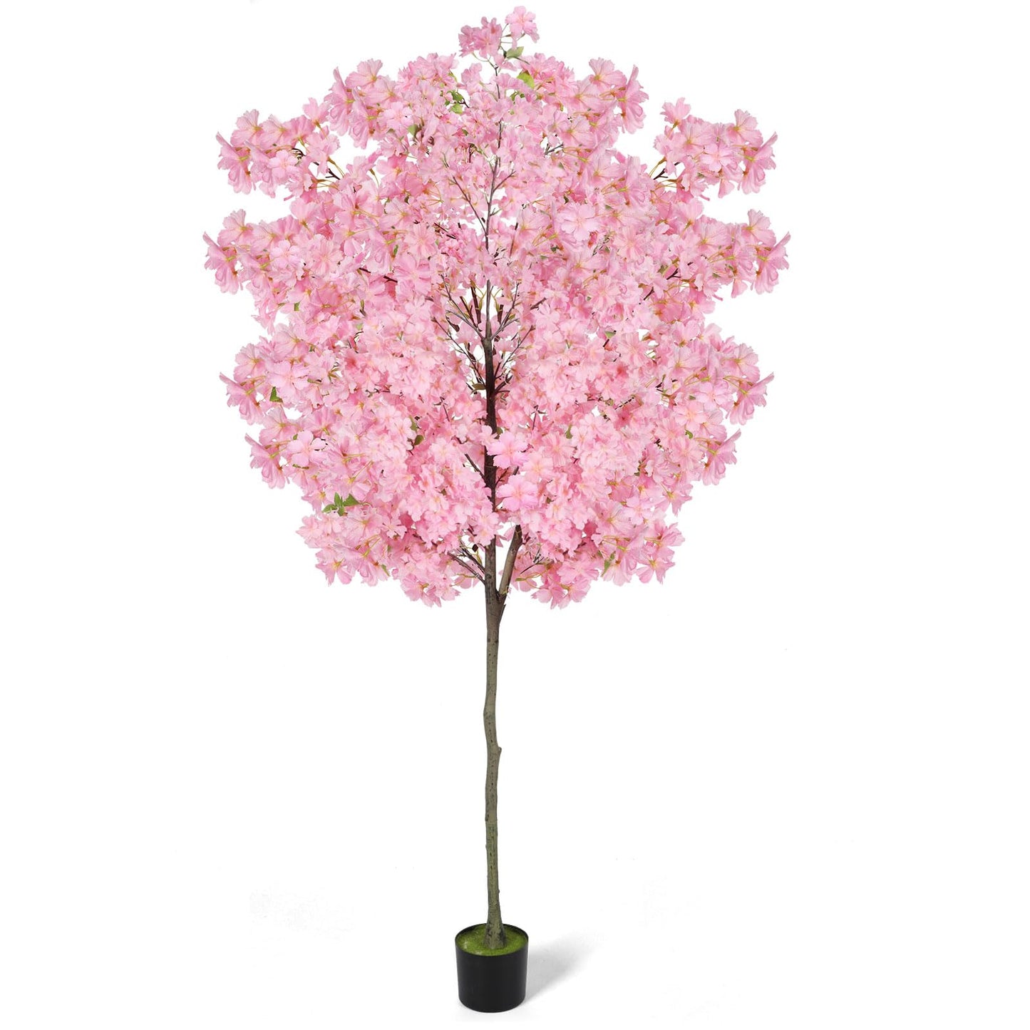 6Ft Tall Cherry Blossom Artificial Tree,Fake Pink Cherry Blossom Tree,Lifelike Decorative Plant in Pot for Indoor/Outdoor, Christmas, Garden,Home Office Dec