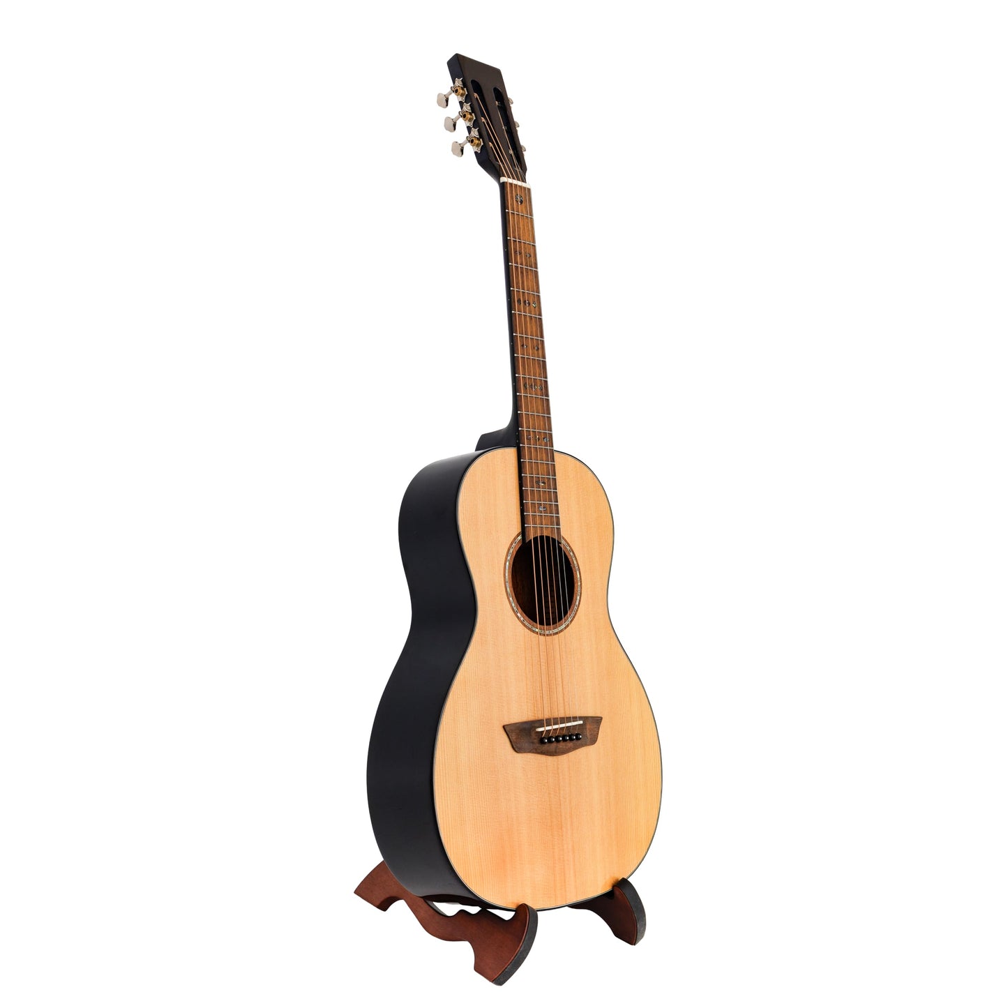 StarQuest Wood Guitar Stand, Folding A-Frame Wooden Floor Stand for Acoustic, Electric & Classical Guitars, Non-Slip Rubber Padding, Fully Assembled, Portable Guitar Holder, Support de guitare en bois