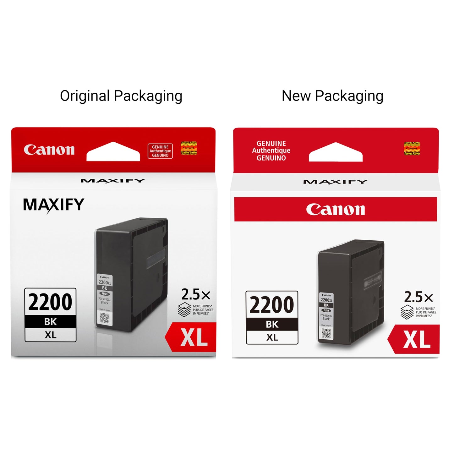 Canon Genuine Canon PGI-2200 XL HIGH Yield Pigment Ink Cartridge, Black