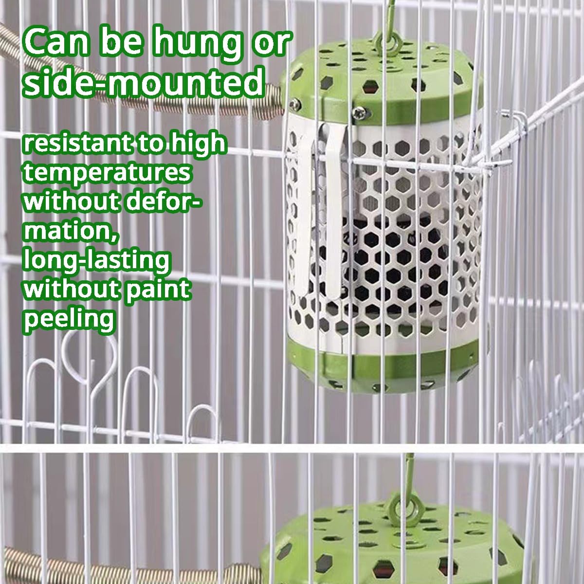 MANON ROSA Bird Cage Heater Lamp for Parakeets Parrots Reptiles Lizards Rabbits Turtle Snakes Frog Chicks - Includes 2 Bulbs (50W &100W E27 110V) - Pet Winter Warm Equipment