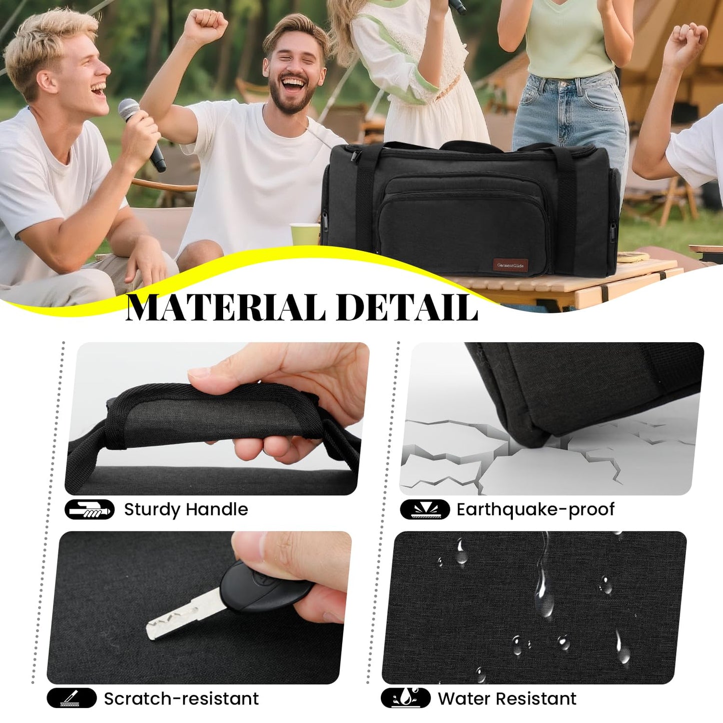 Carrying Case Compatible with JBL PartyBox On The Go Speaker, Travel Storage Shoulder Bag Portable Party Speaker Carry Tote Bag Fits for JBL PartyBox On-The-Go Essential and Accessories (Only Bag)