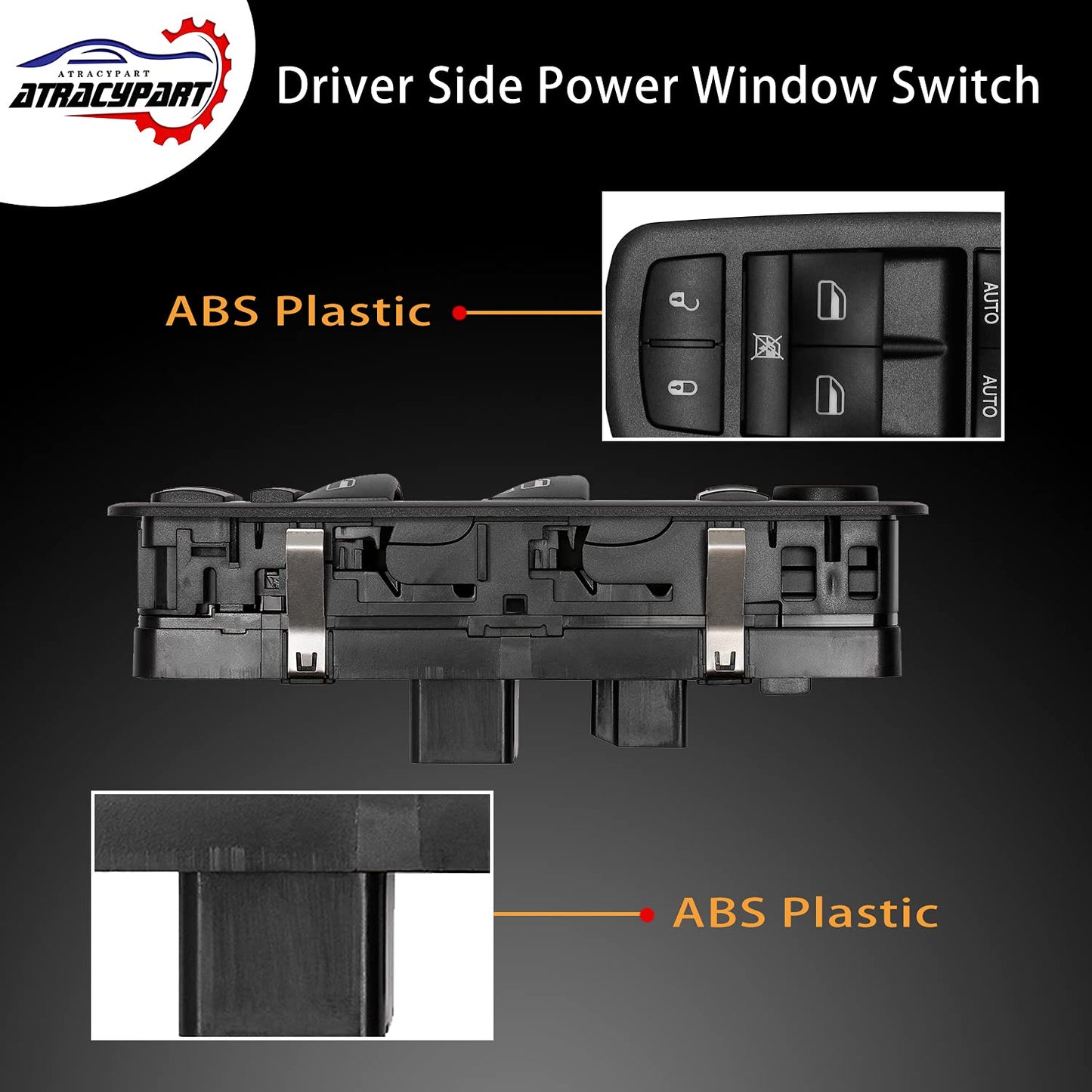 Master Power Window Switch | 3 PINS + 0 PINS Check Required | Replacement for 2012 – 2017 Dodge Grand Caravan, Chrysler Town & Country | Replaces# 68110871AA, 04602535AI