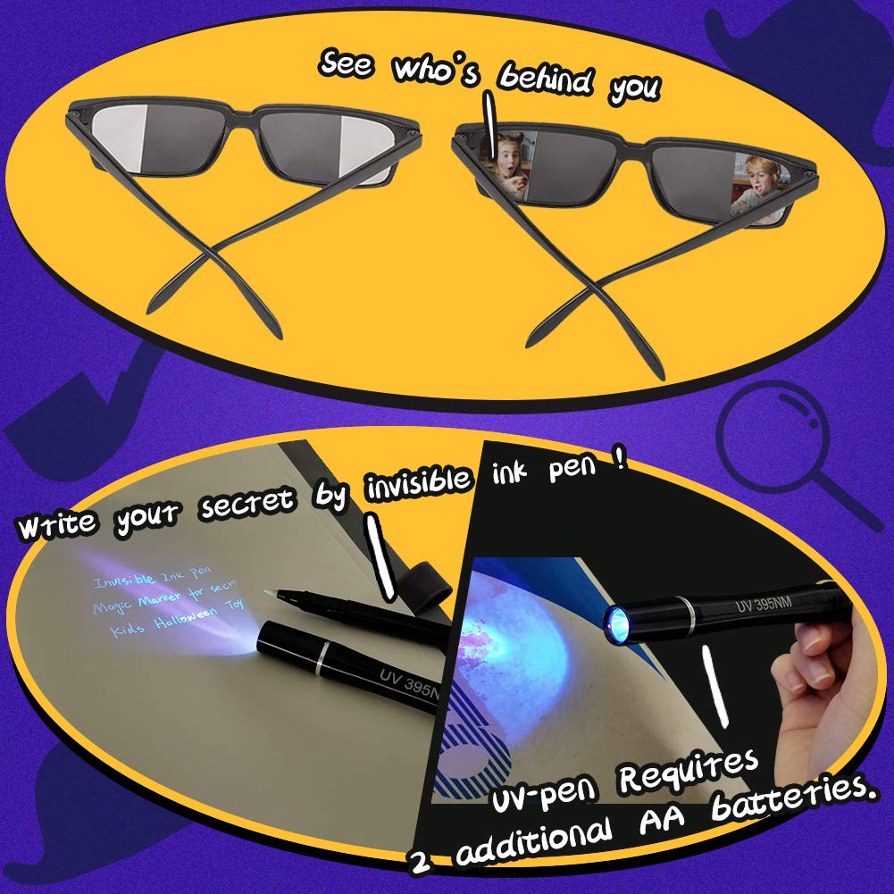 Spy Kit for Kids Detective Costume Role Play Fingerprint Toys Gifts for 5-11 Year Old Boys Girls Educational Science Set
