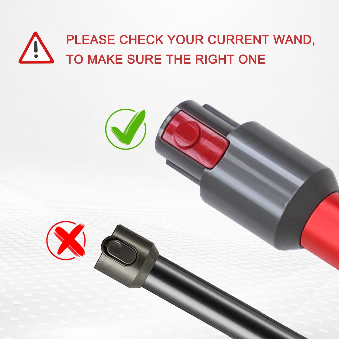 IZSOHHOME Compatible with Dyson Quick Release Extension Wand,Replacement for V7, V8, V10, V11 V15 Cordless Stick Vacuum,Vacuum Tube(Red)