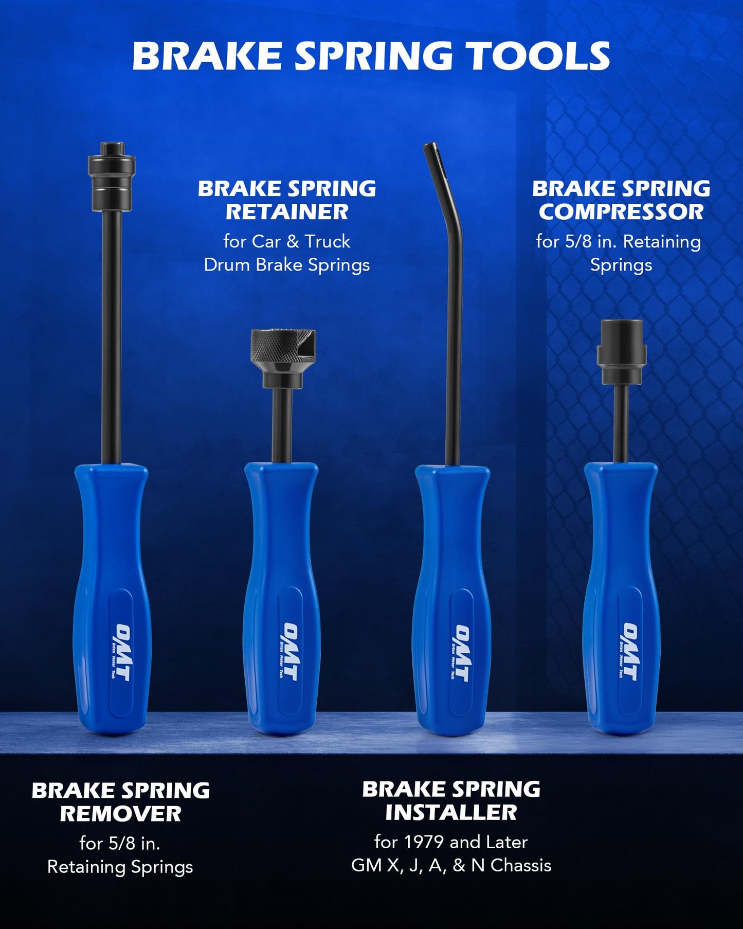Orion Motor Tech 32pc Dual Brake Tools, 2 in 1 Caliper Compression Tool and Drum Brake Tool Kit, Brake Caliper Tool Kit and Drum Brake Tool with Brake Spring Tool Compressor Pliers Installer Remover