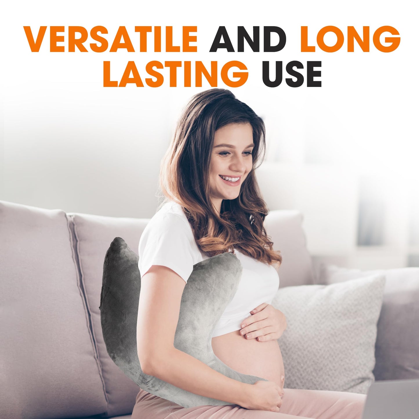 Cheer Collection Rotator Cuff Pillow – Shoulder Surgery Recovery Pillow for Side Sleepers, Arm Support Cushion for Rotator Cuff Injury & Post Surgery Comfort, Gray