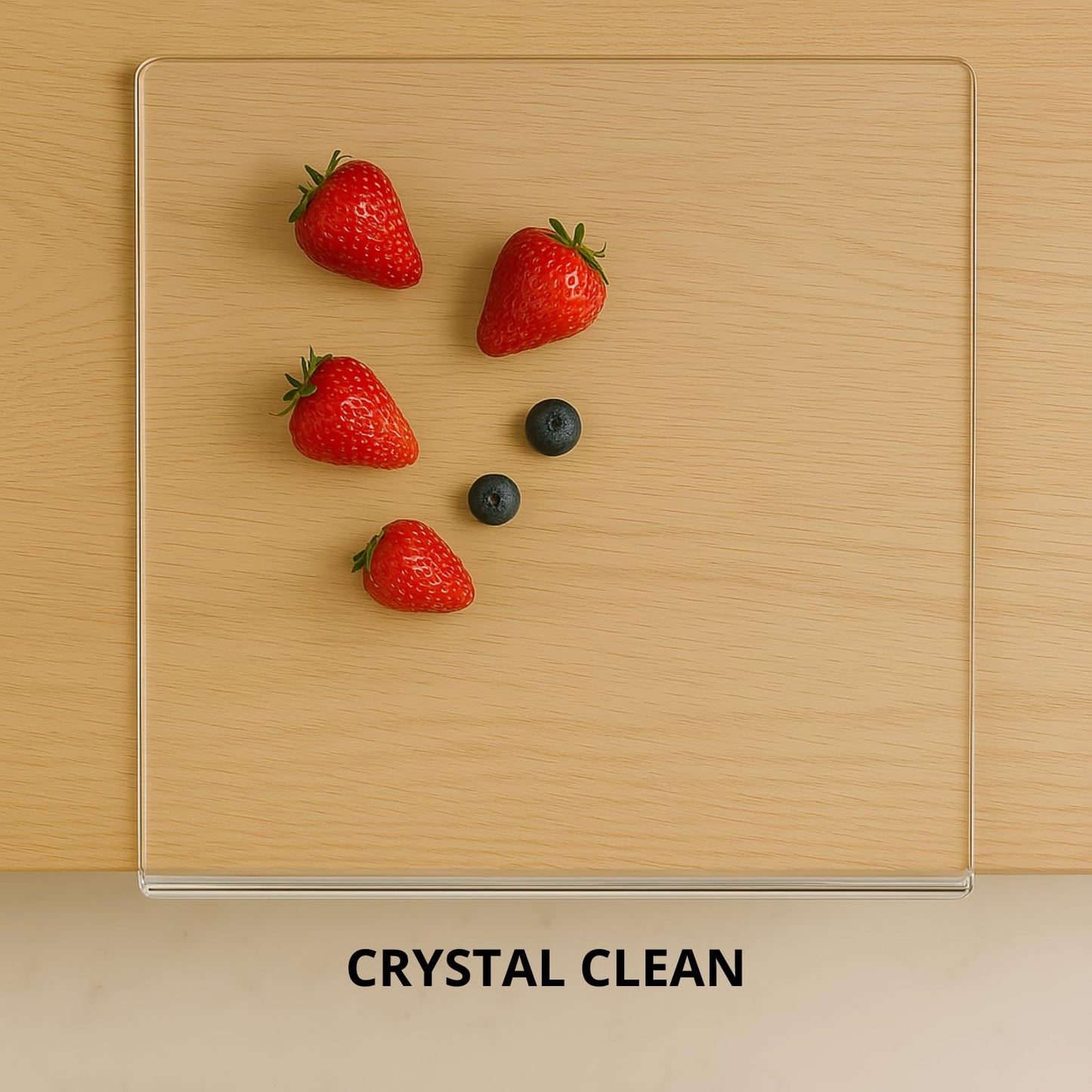 Acrylic Cutting Boards for Kitchen Countertop - Clear Cutting Boards with Counter Lip Non-Slip Cutting Board Counter Protector, Aesthetic Kitchen Decor, Great for Fruit, Bread, Veggies 16.1"x12.5"
