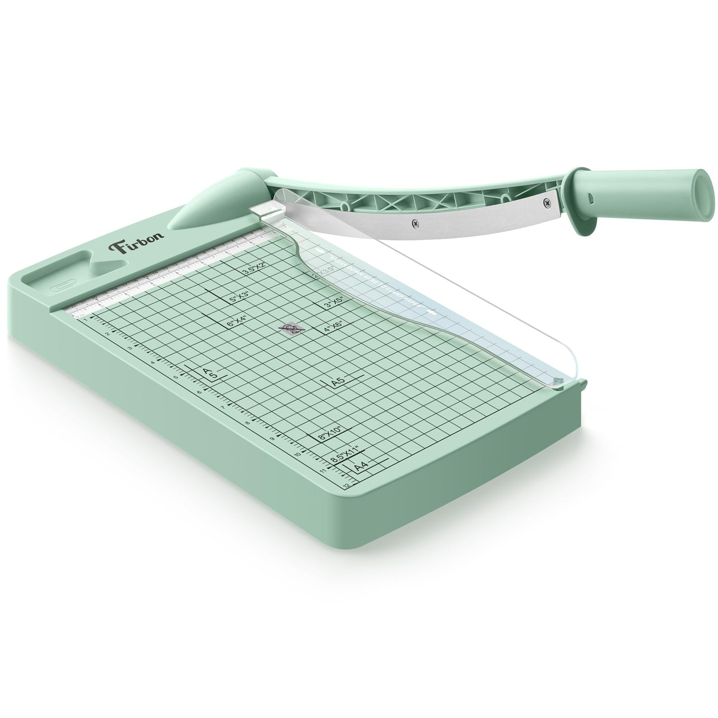 Firbon 12" Guillotine Paper Cutter, Heavy Duty 12-Sheet Capacity Trimmer for Cardstock, Photos, Scrapbooking, Office, Classroom, Studio (Morandi)
