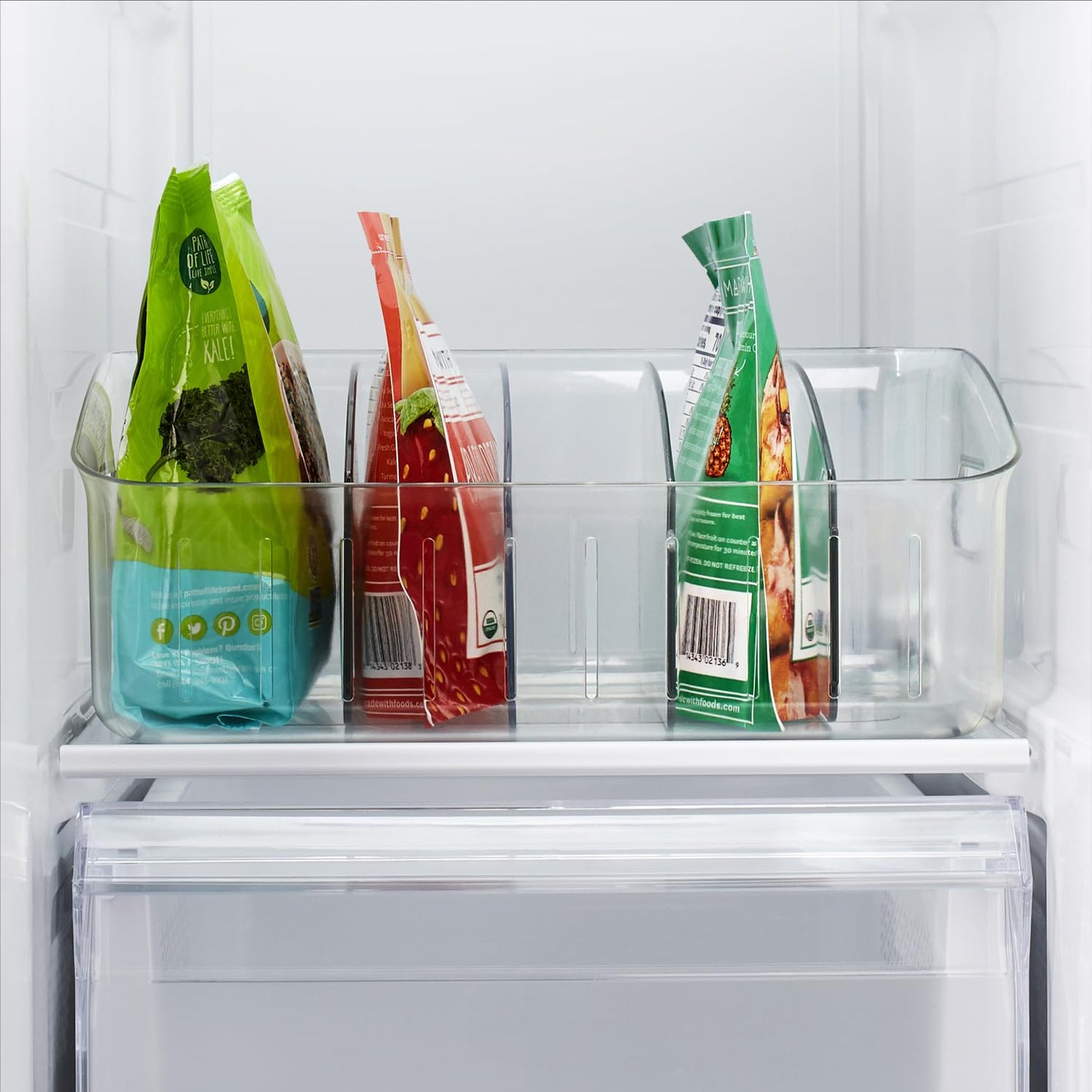 YouCopia FreezeUp Freezer Bin 12", BPA-Free Refrigerator Organizer Bin with Adjustable Divided Compartments for Fridge Organization and Storage