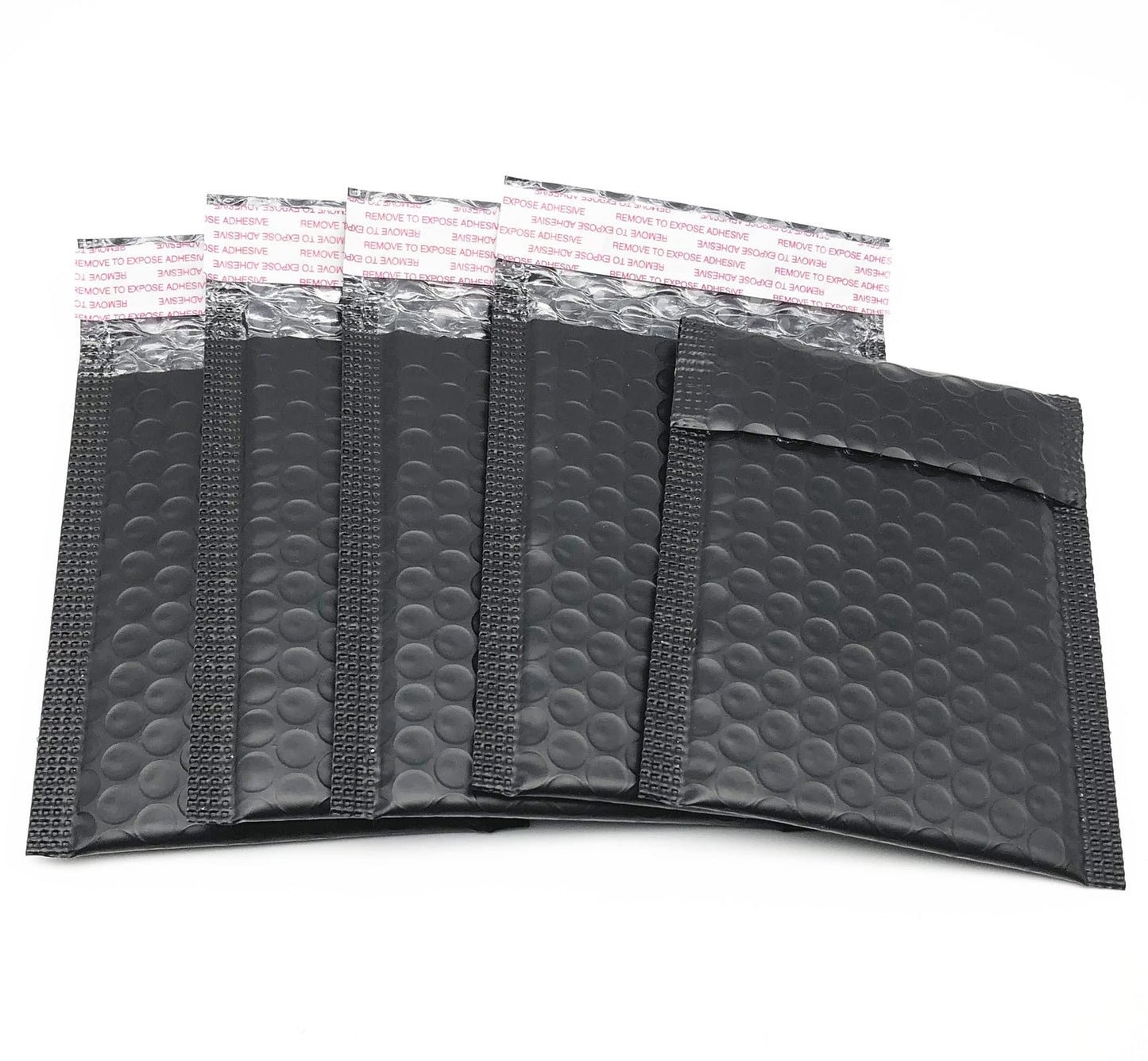 5x7 Inch Black Poly Bubble Mailers Small Padded Envelopes Self-Sealing Shipping Bags 100 Pack