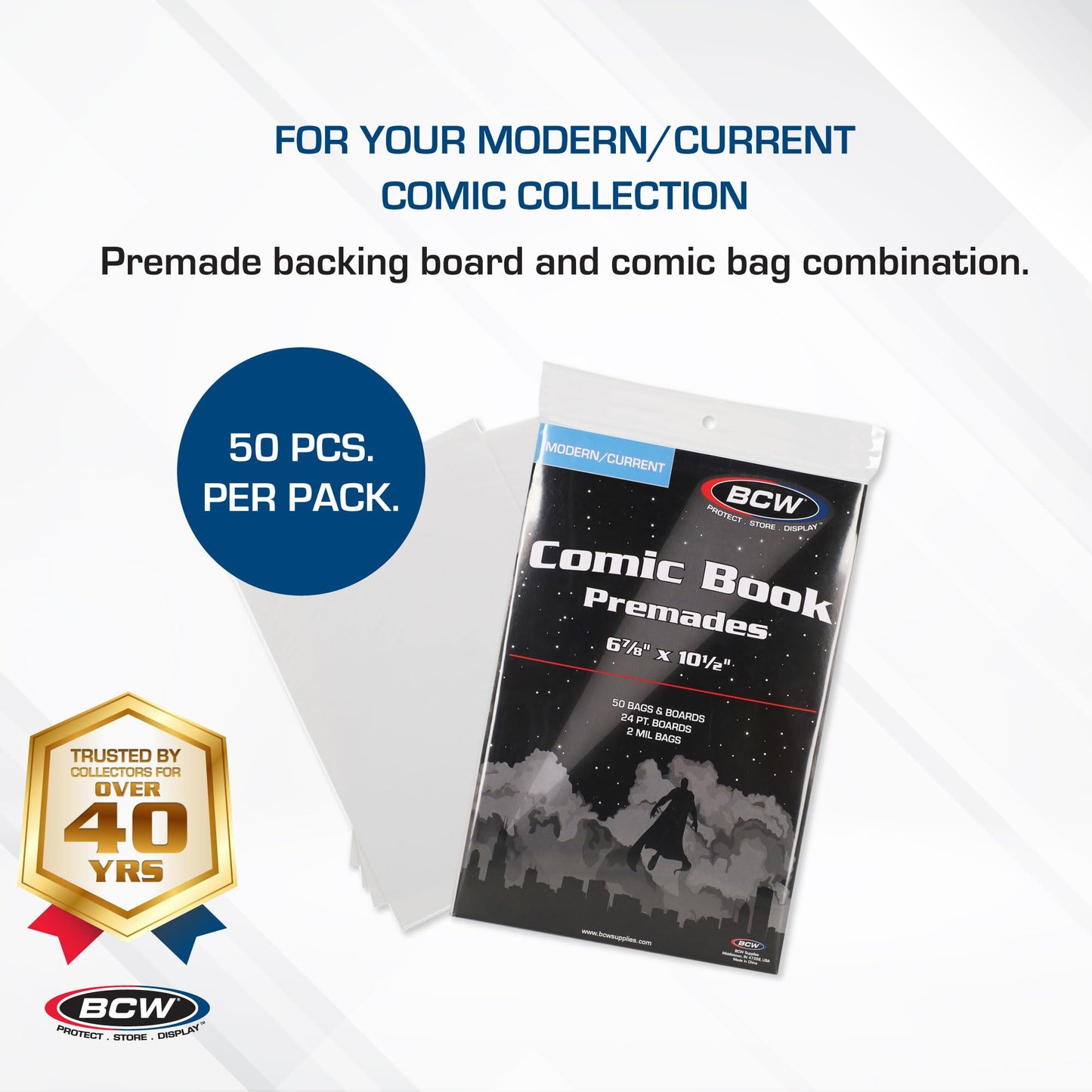 100 Comic Book Bags & Boards Bundle Current Size