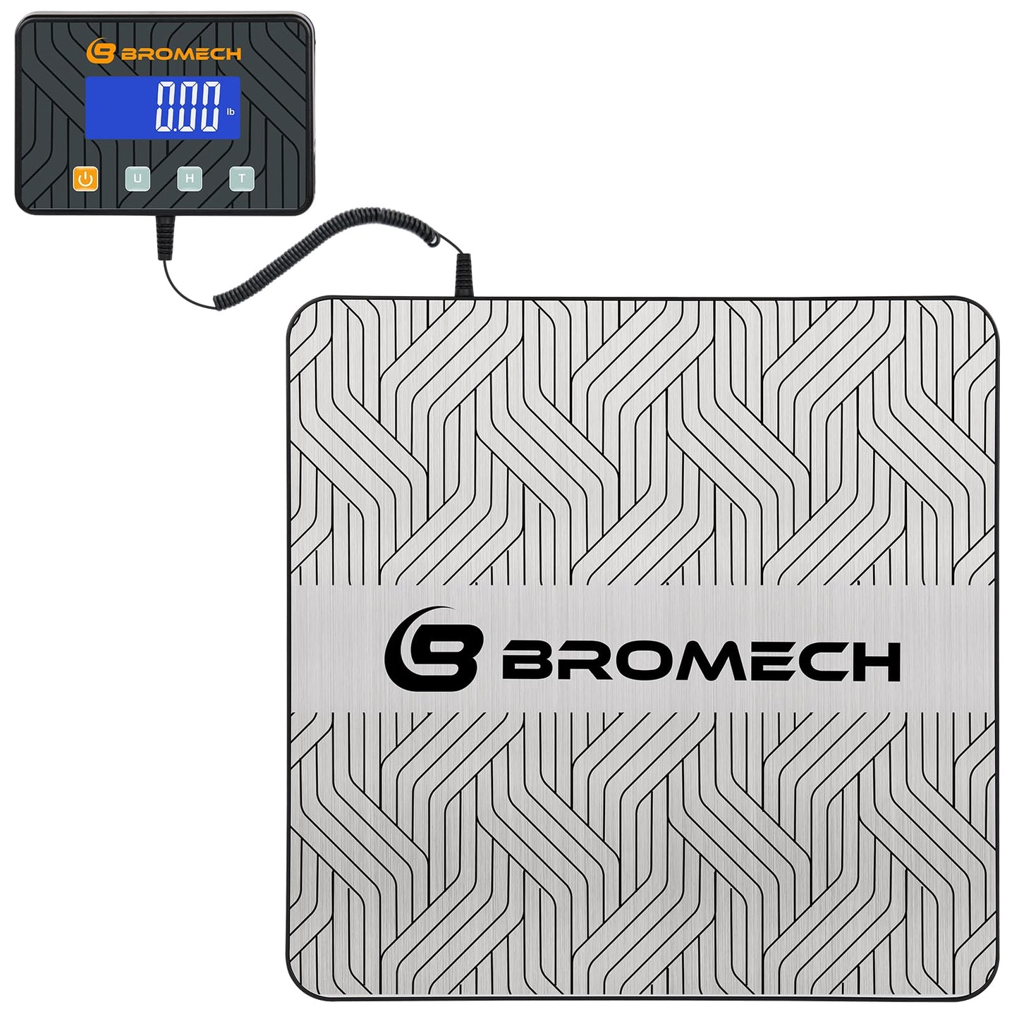 BROMECH Shipping Scale Heavy Duty - 440 LB Postal Scale for Packages, Industrial Use, and Small Businesses - Durable Stainless Steel Mailing Scale with High-Performance Sensors