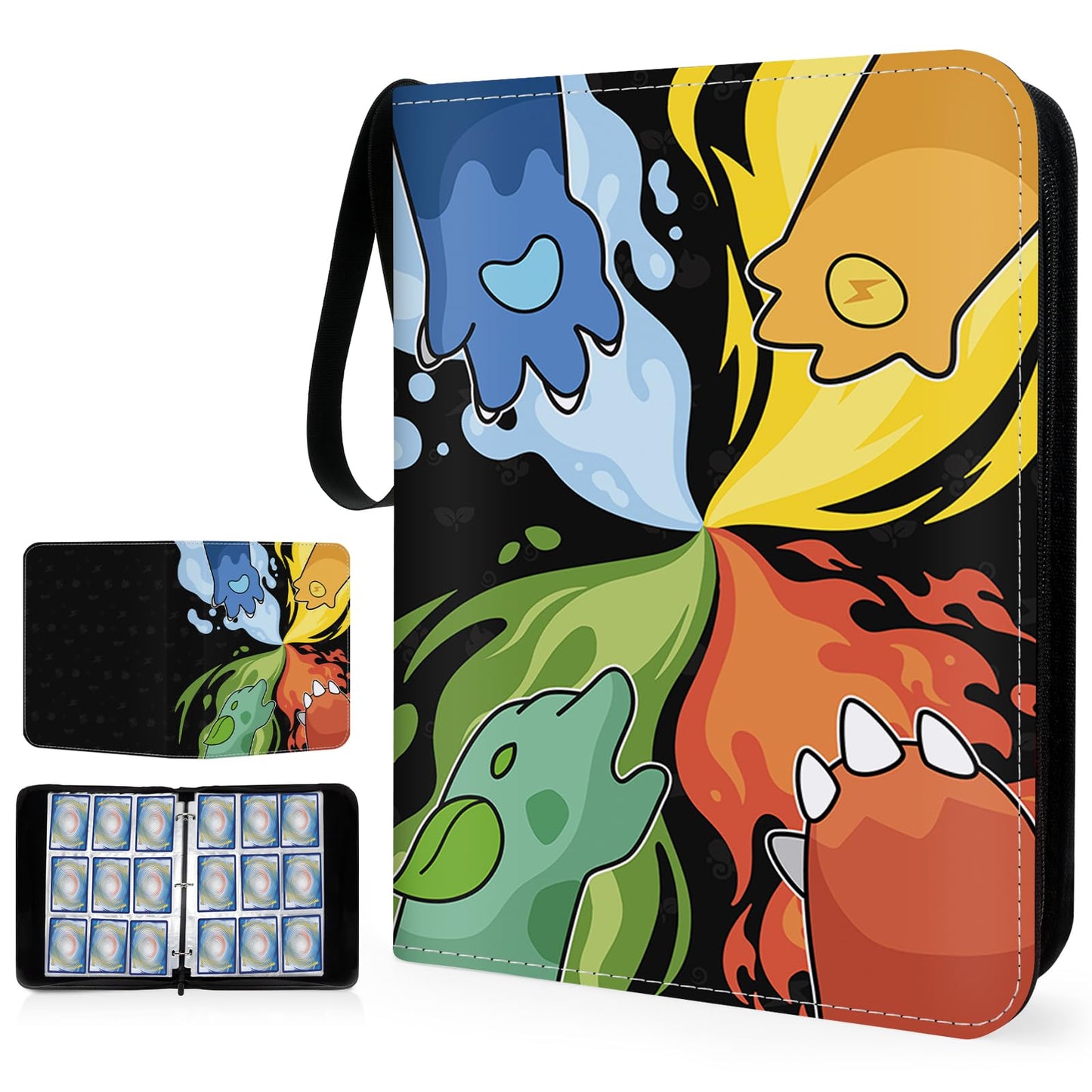 SALUOKE Card Binder, Trading Card Binder Fits 900 Cards, Card Folder with Carry Handle, Collector Card Album (900pocket-9)
