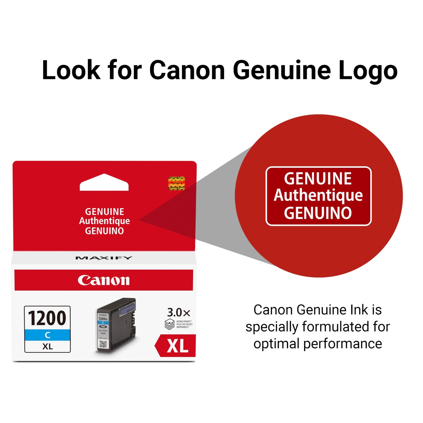 Canon Genuine Canon PGI-1200 XL HIGH Yield Pigment Ink Cartridge, Cyan