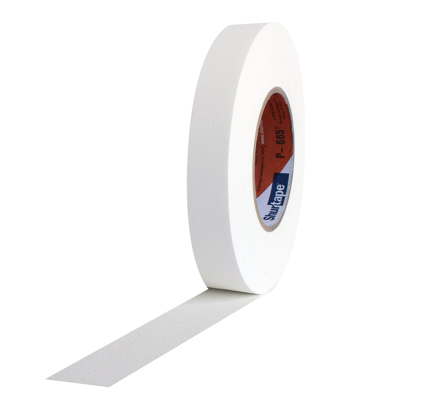 Pro Tapes Shurtape P-665 Gaffers Tape 1" x55yds White (Pack of 1), 1" Width (840178019295)