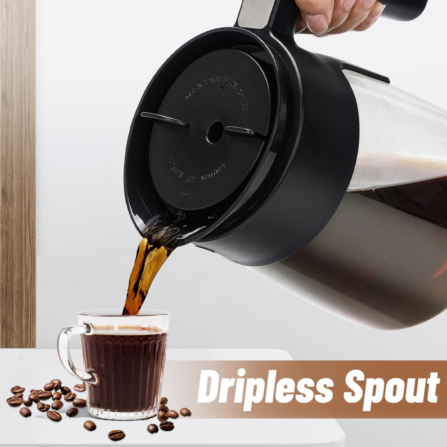 12 Cup Ninja Coffee Pot Replacement for CFP101 CFP201 CFP250A CFP300 CFP301 CFN601 CFP307, Glass Carafe With Brew-Through Lid and Sturdy Handle