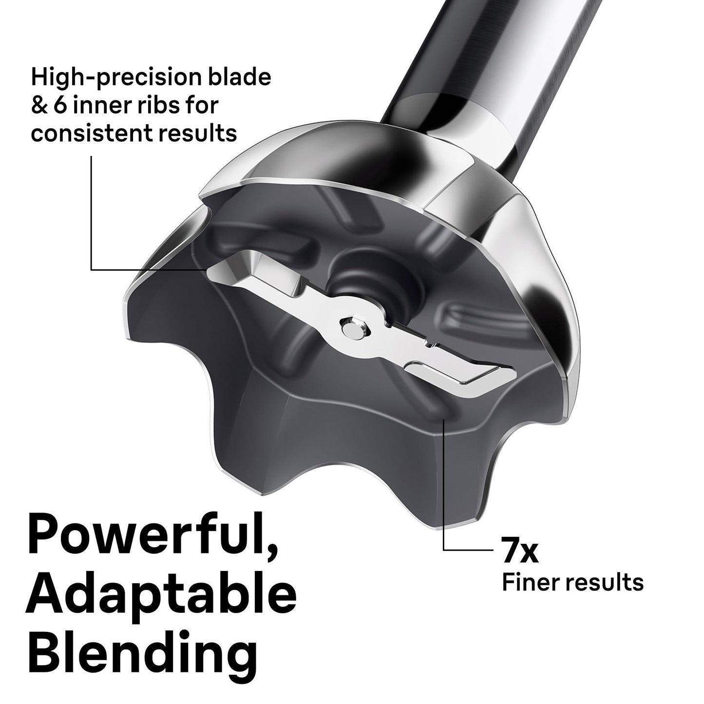 Braun MultiQuick 5 Vario Hand Blender, Immersion Blender with PowerBell Technology, Minimized Splashing, 21 Speeds + TurboBoost, EasyClick Attachments, Perfect for Whisking & Chopping, Black–MQ50001M