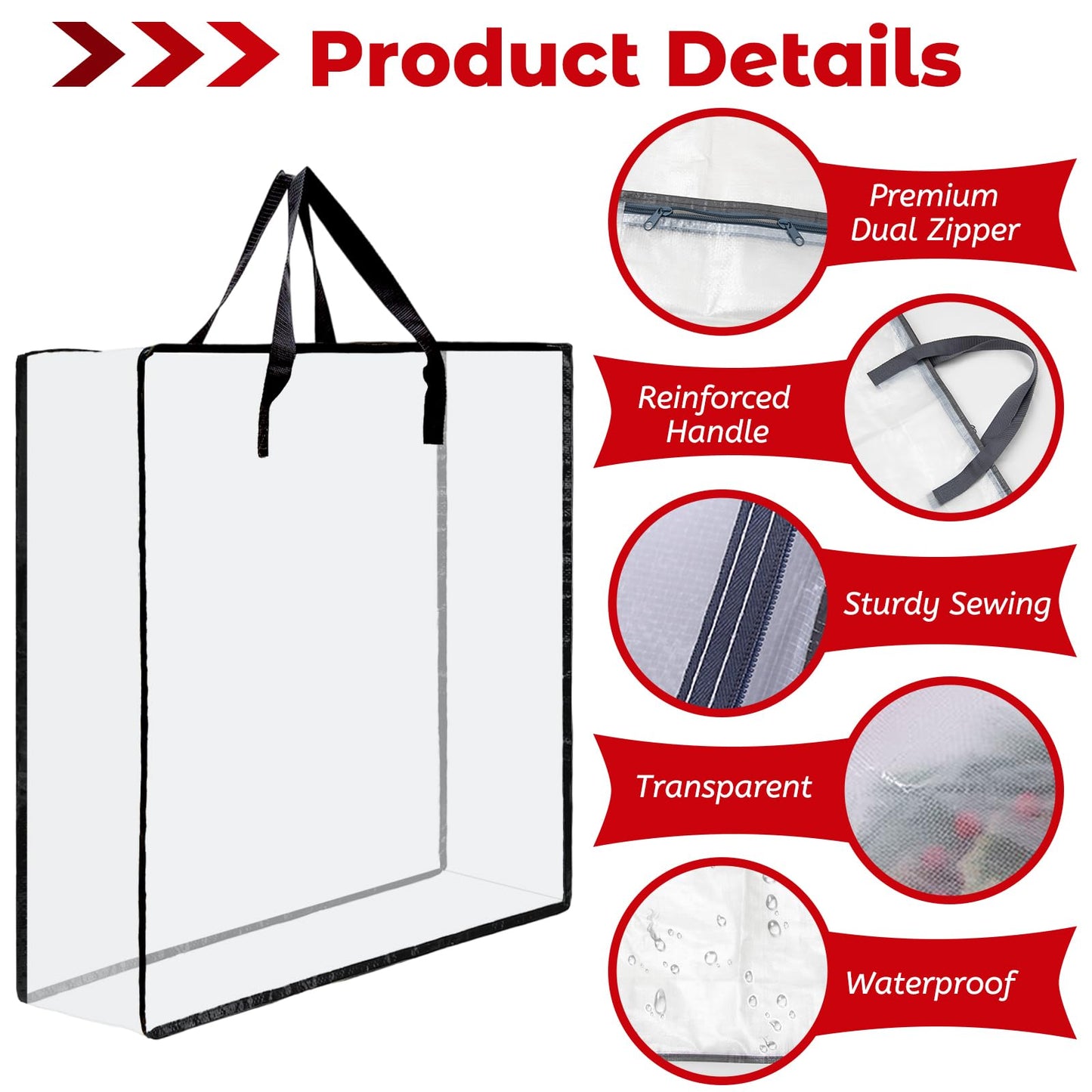 Wreath Storage Bag, 26 Inches Wreath Storage Container Christmas Decoration Garland Container Clear Bags Moving Bag for Wreaths Clothes Gift Pillow Bedding Shoes
