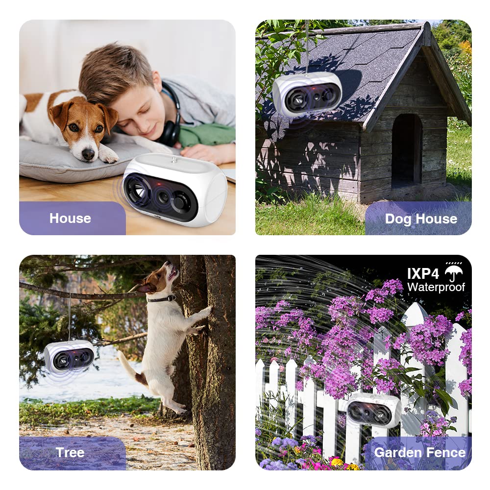 Automatic Dog Barking Control Devices, Upgraded 3 Levels Anti Barking Device for Dogs, Stop Barking Dog Device, Waterproof Rechargeable Barks Stopper for Puppy Small Medium Large Dogs