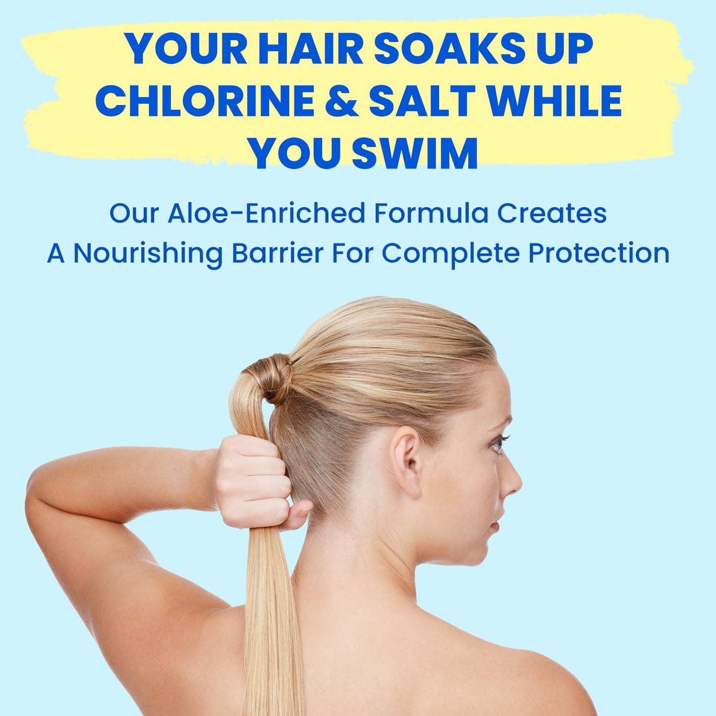 AquaGuard Pre-Swim Hair Defense | Prevents Chlorine Damage + Softens Hair | Made in California | Color Safe, Great Scent | 5.3 oz (2 Pack)