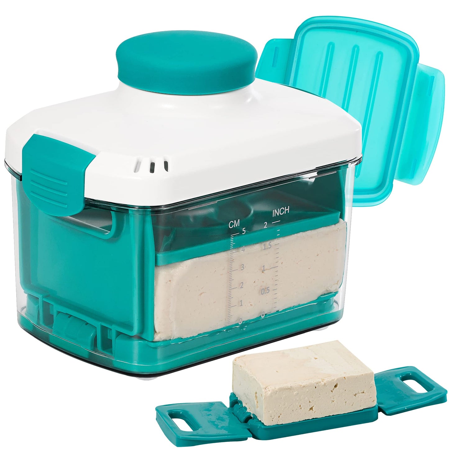 Noya Adjustable Tofu Press - Vegan Tofu Presser to Speed up Removing Water from Silken, Firm, and Extra Firm Tofu in 10-30mins Without Crack - Bpa Free