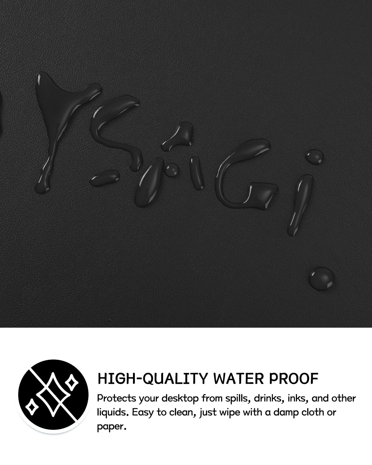 YSAGi Non-Slip Desk Pad,Mouse Pad(Black, 47.2" x 17")