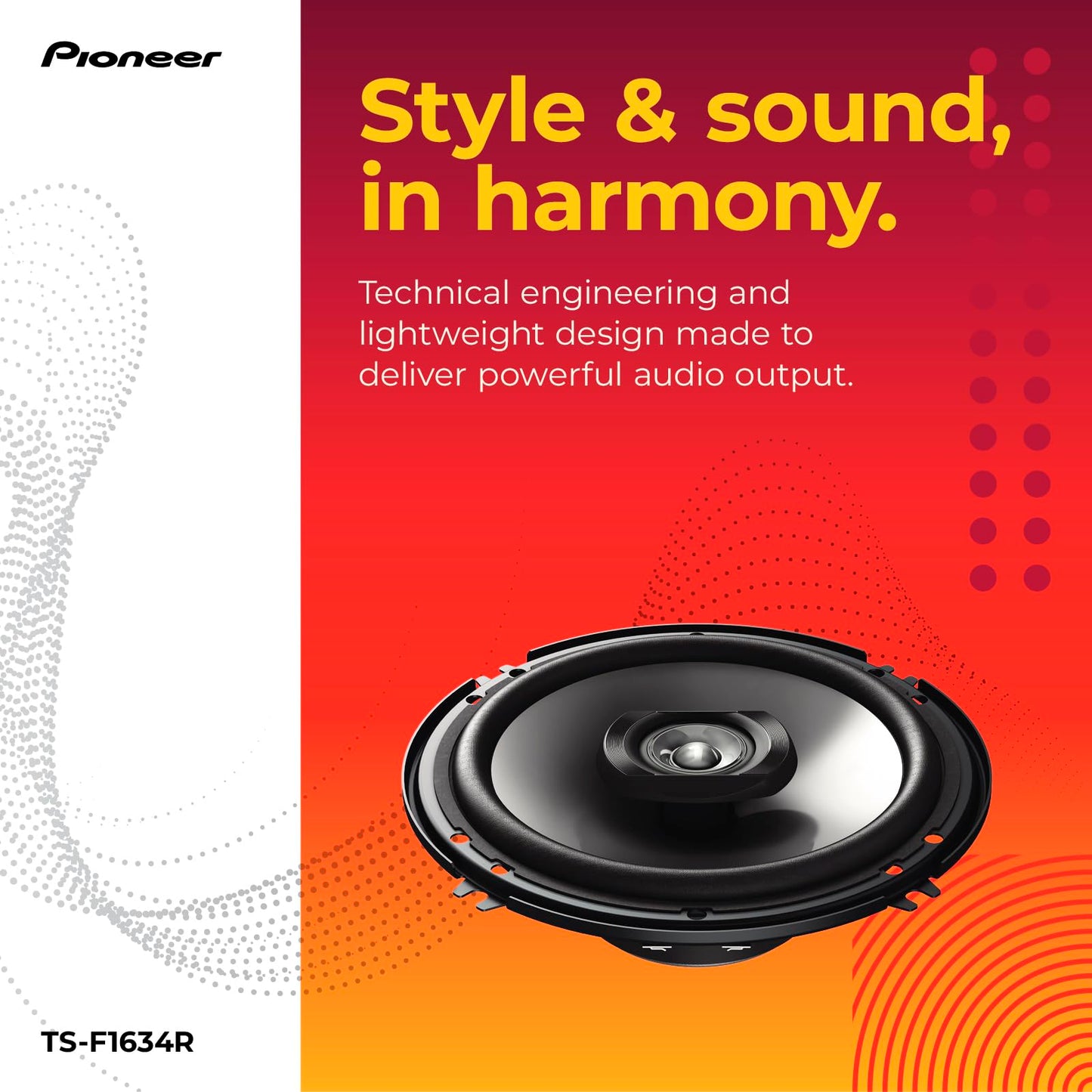 Pioneer TS-F1634R 6.5" 200W 2-Way Speakers