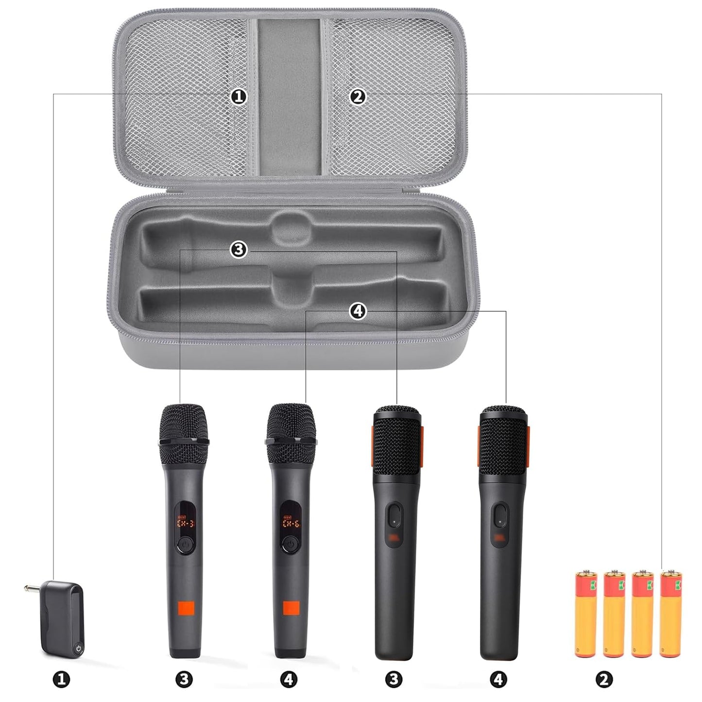 Wireless Microphone Case-Lighting Grey