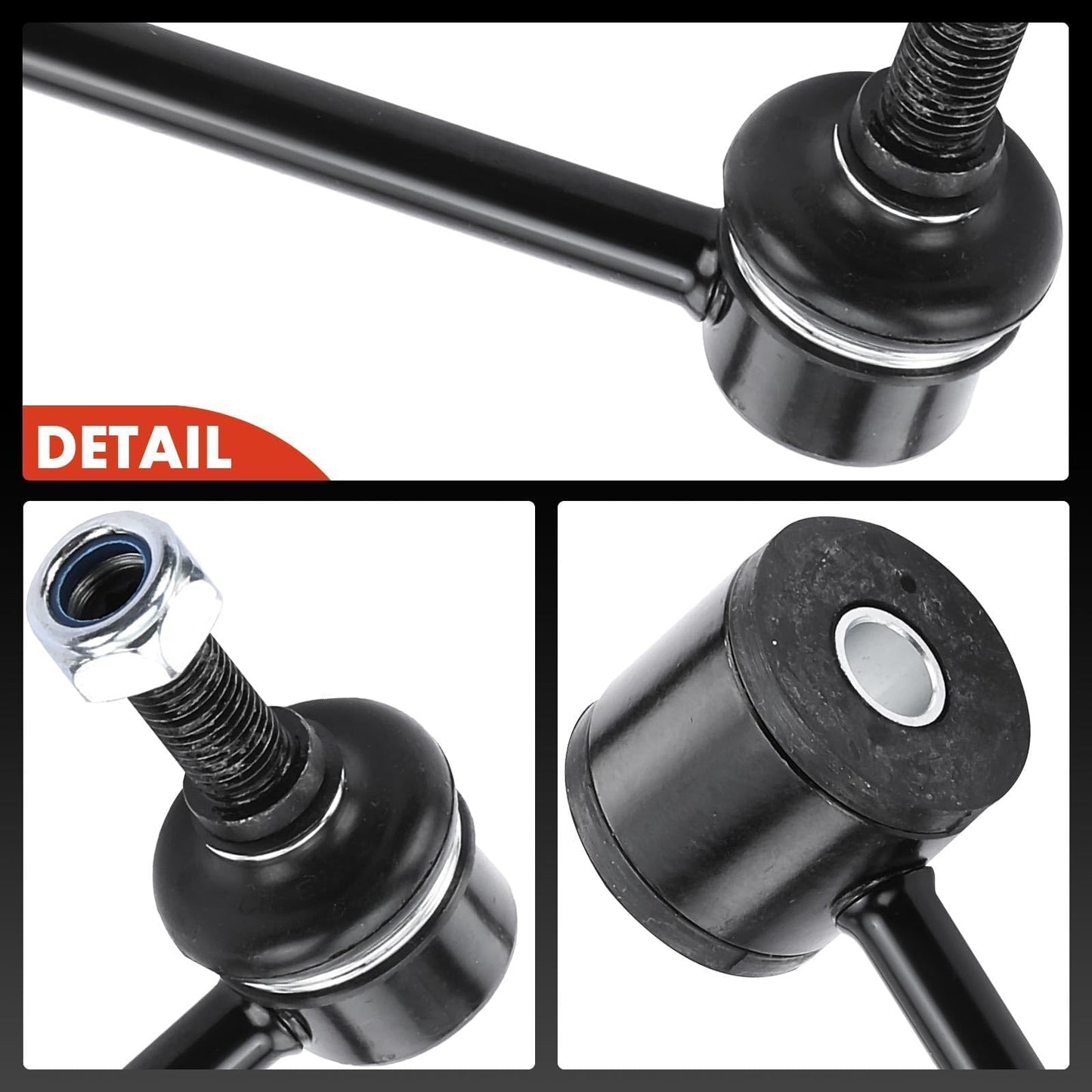 A-Premium 2 x Rear Sway Bar Links Stabilizer Bar Links, Compatible with Jeep Wrangler (JK), Chevrolet Tahoe, Suburban (1500), Avalanche, GMC Yukon (XL 1500), Cadillac Escalade (ESV & EXT), Hummer H2