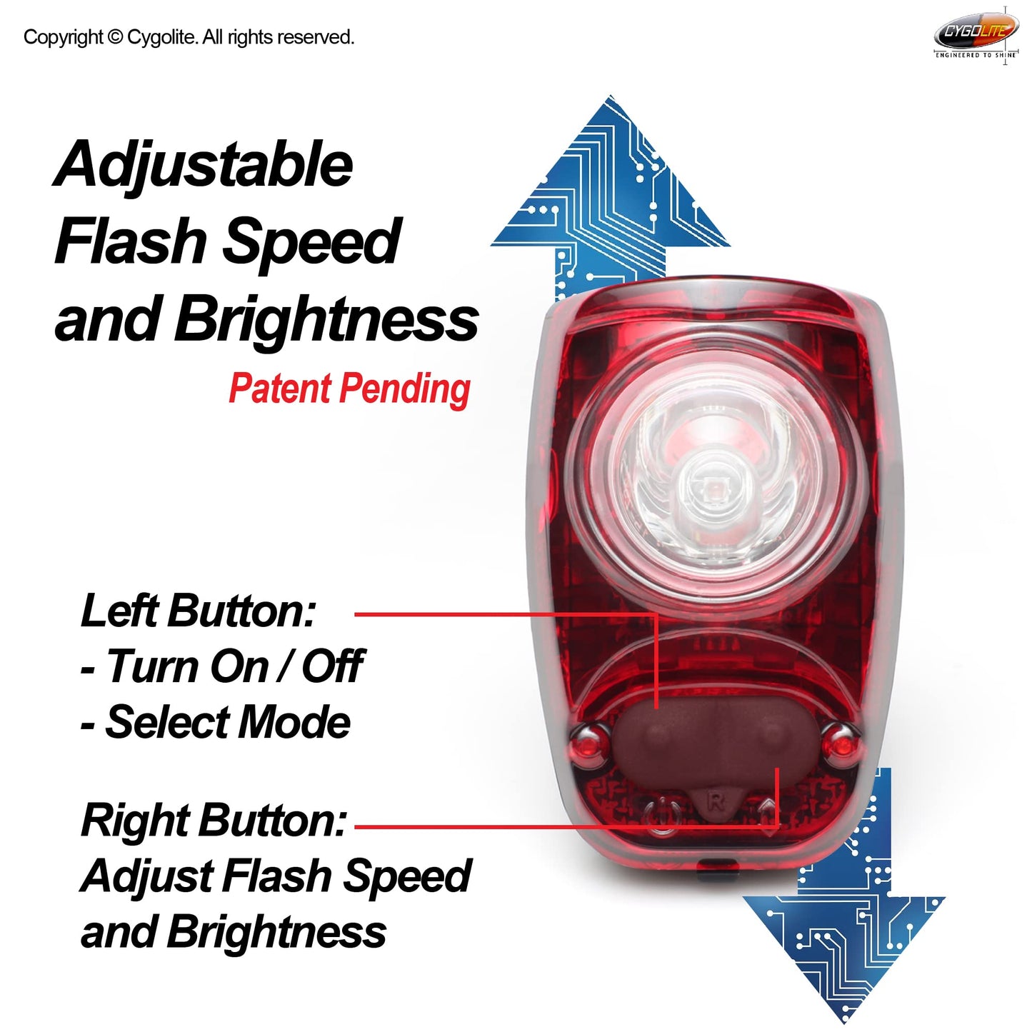 Cygolite Hotshot 2-Watt USB Rechargeable Taillight with USB Cable