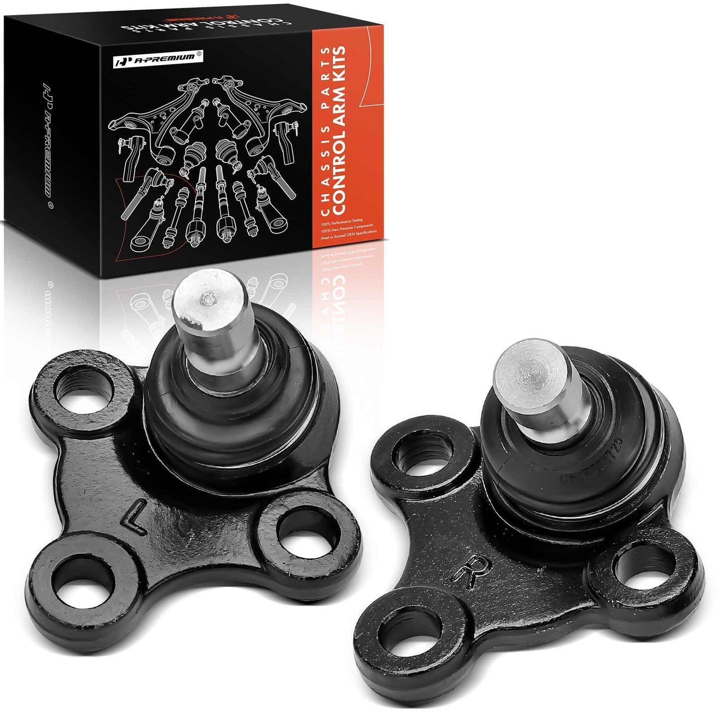 A-Premium 2 x Front Lower Ball Joint, Compatible with Hyundai Sonata 2015-2017, Tucson 2016-2021 & Kia Optima 2016-2020, Sportage 2017-2022, Without Bolts