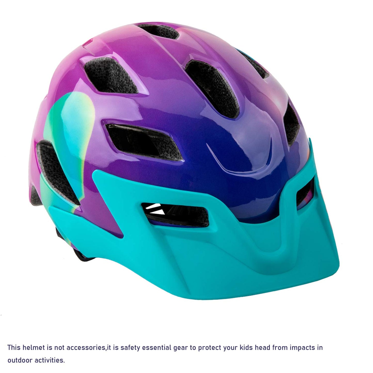SIFVO Kids Bike Helmet for Boys and Girls 5-14, Multi-Sport Safe and Comfortable With Removable Visor (50-57cm)