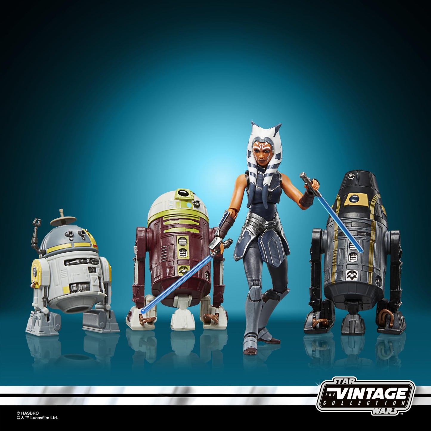 Star Wars The Vintage Collection Escape from Order 66, Star Wars: The Clone Wars, Ahsoka Tano & Droids 3.75 Inch Collectible Action Figure 4-Pack (Amazon Exclusive)