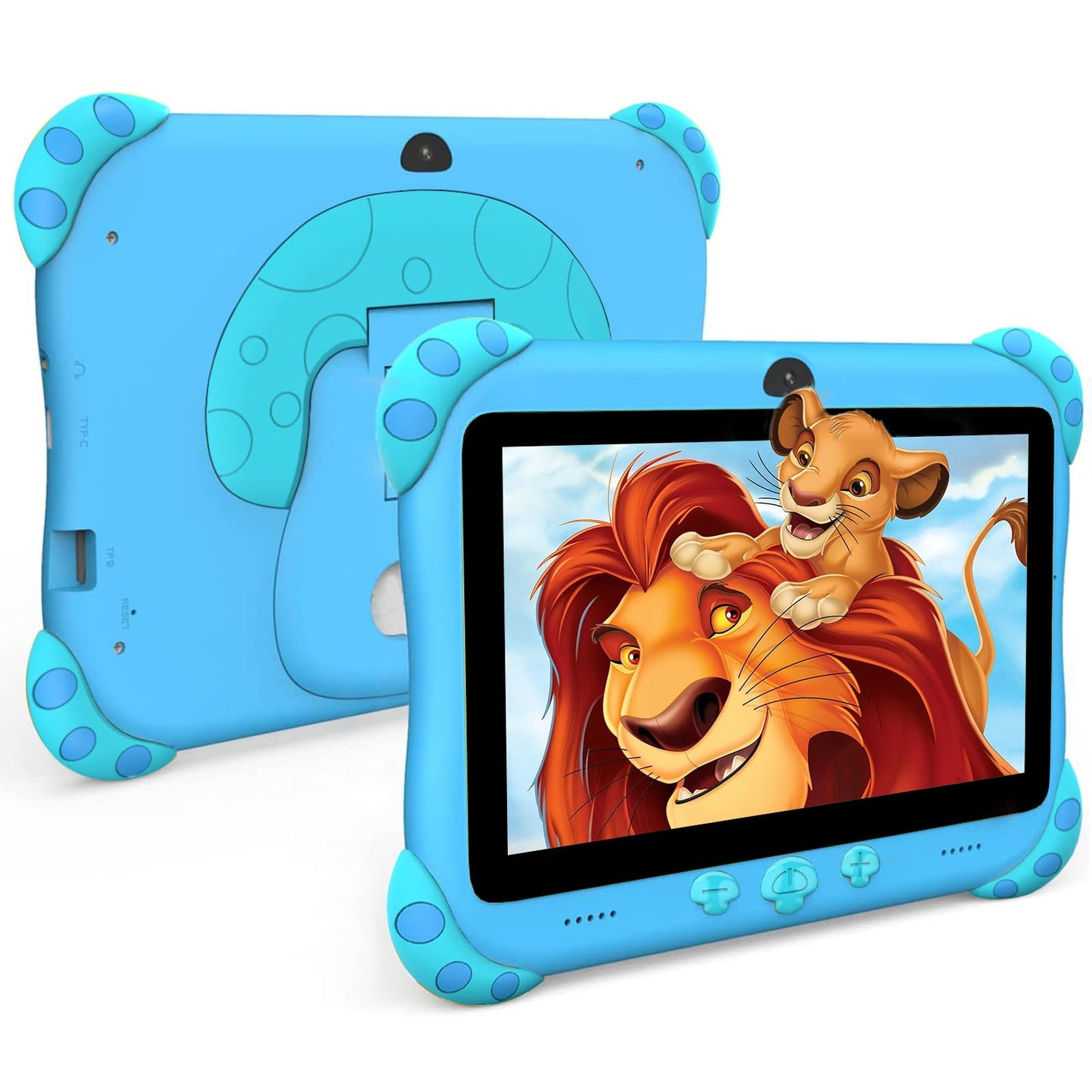 Ascrecem Kids Tablet Android 7 inch Toddler Tablet for Kids with WiFi Dual Camera Parental Control 32GB ROM 128GB Expand Children's Tablets with Kid Software Educational Games Ages 3 to 14 Years(Blue)