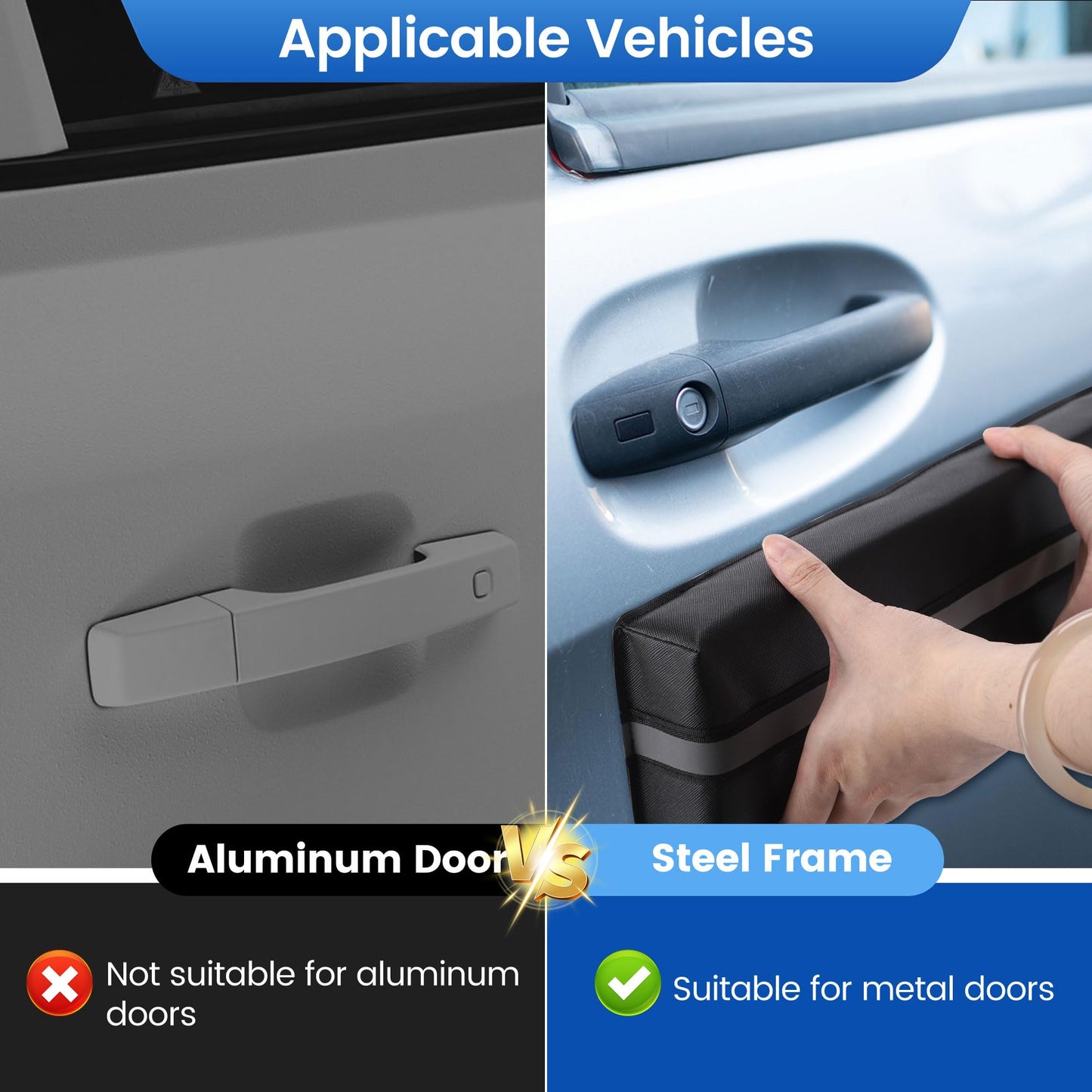 Magnetic Car Door Dent Protector,Removable Car Door Guard - Prevents Dents and Scratches for Vehicles (Black)